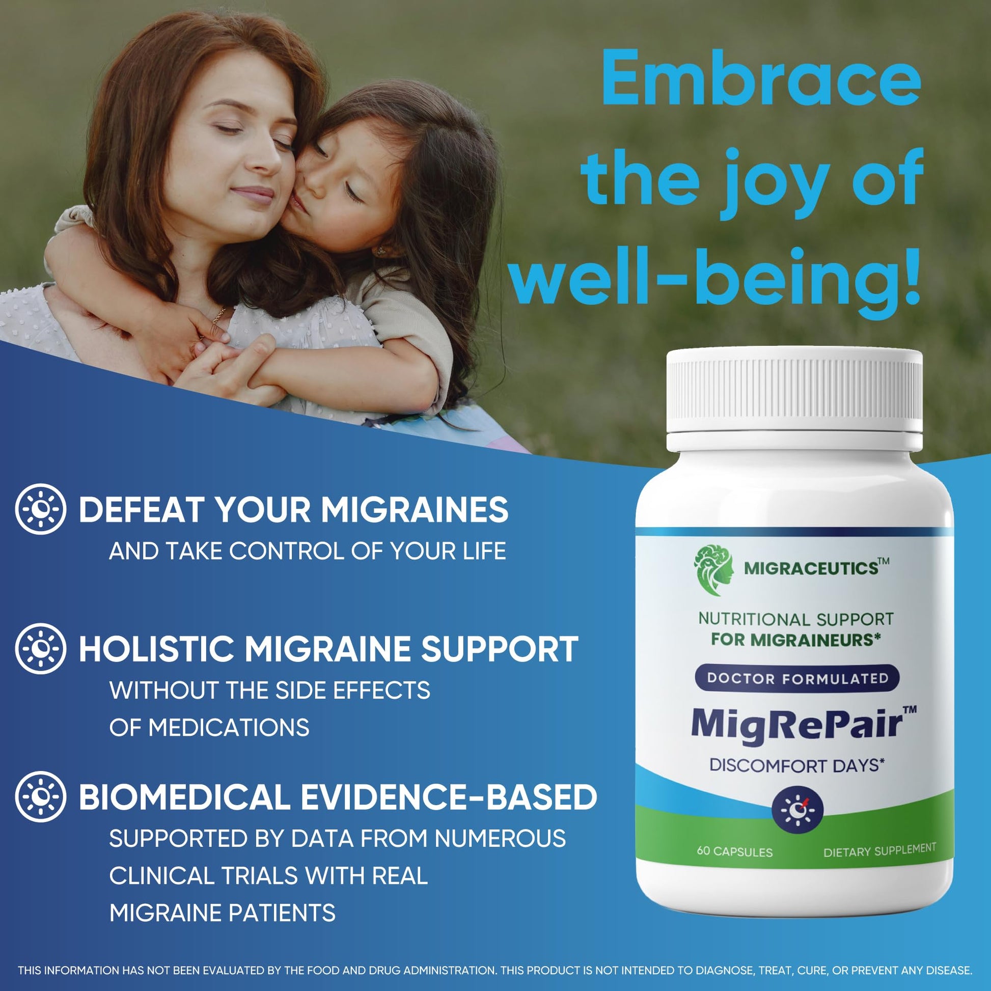 MigRePair | Doctor Formulated Natural Herbal Supplement for Migraine Relief Needs | Supports Relief During Migraine Discomfort (Ictal Phase) Migraceutics uk supplements