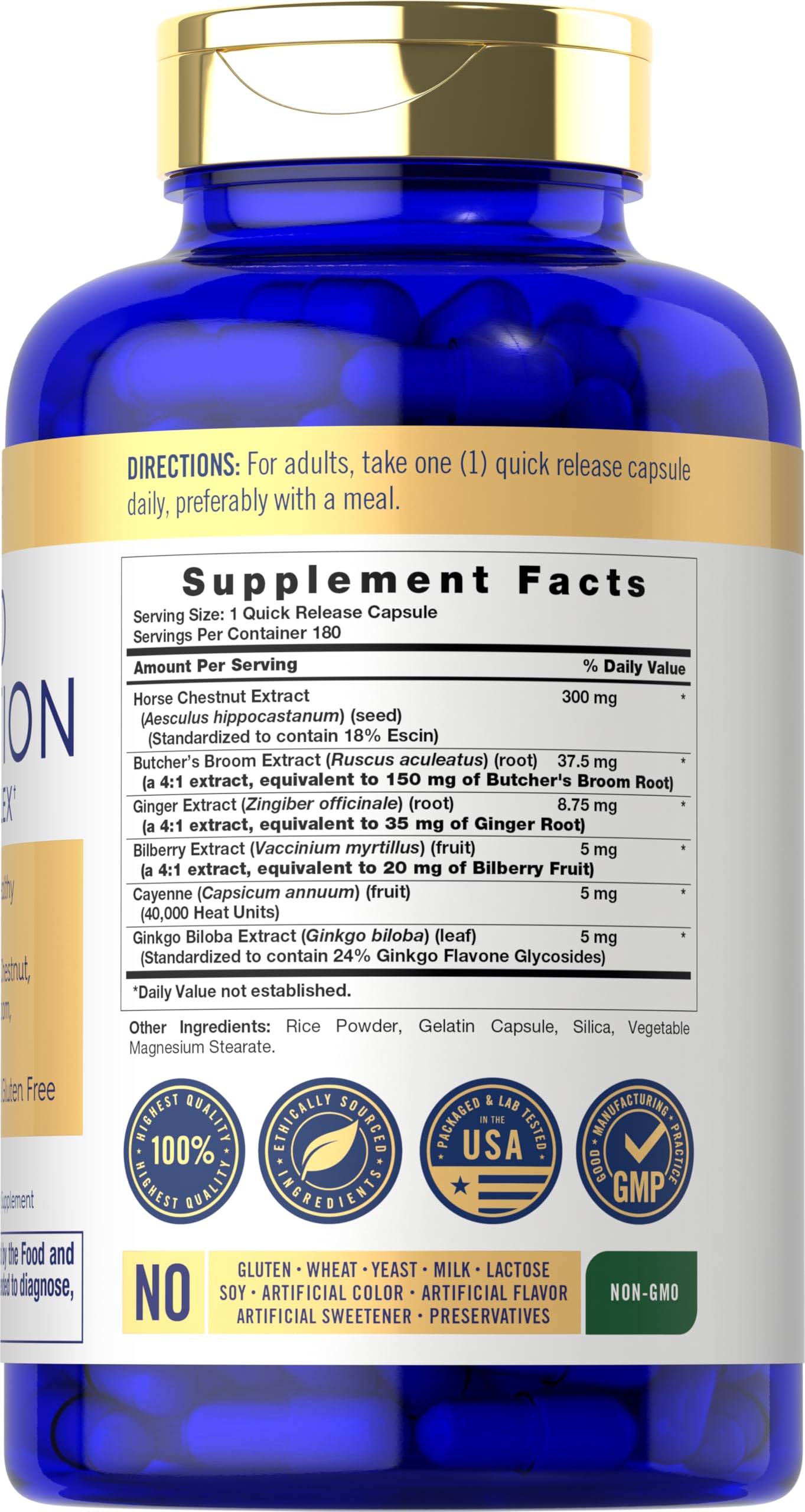 Carlyle Blood Circulation Supplement | 180 Capsules | Supports Healthy Circulation | Non-GMO, Gluten Free Carlyle uk supplements