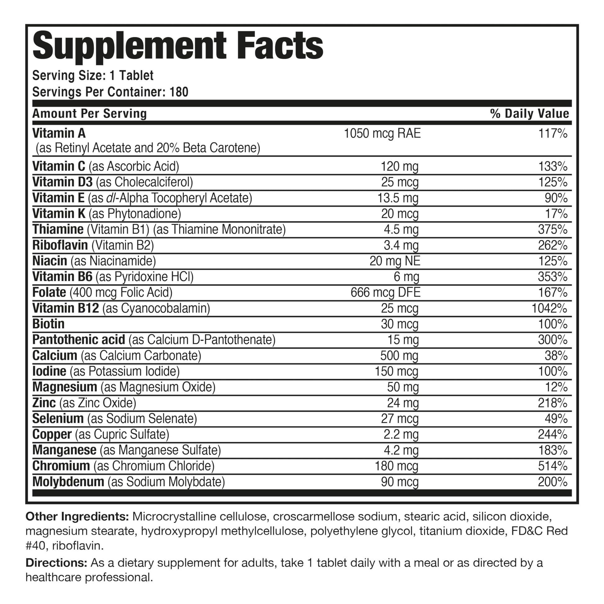 Bronson ONE Daily Women’s 50+ Complete Multivitamin Multimineral, 180 Tablets Bronson uk supplements