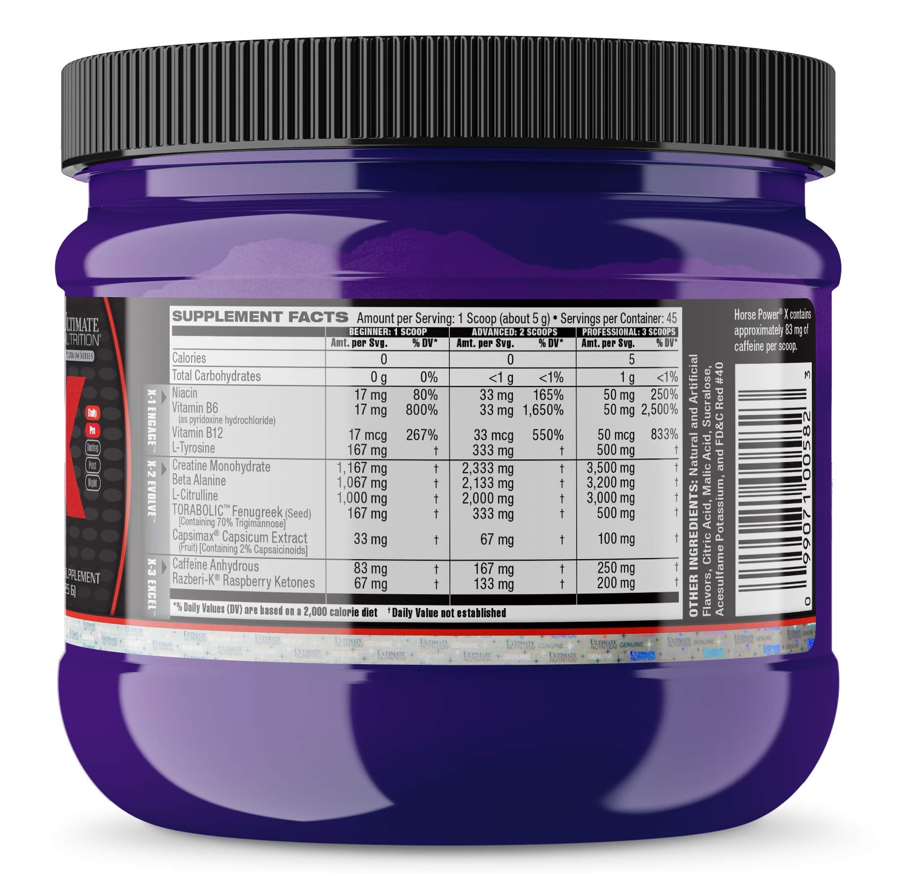 Ultimate Nutrition Horse Power X, Concentrated Pre Workout Supplement, Creatine Ultimate Nutrition uk supplements