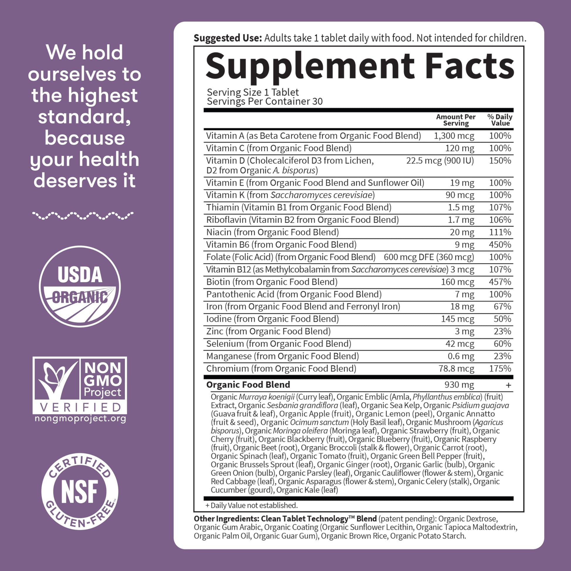 Garden of Life Organics Prenatal Vitamin: Folate for Energy & Healthy Fetal Development, Non-constipating Iron, Vitamin C, B6, B12, D3 – Organic, Non-GMO, Gluten-Free, Vegan, 30 Day Supply Garden of Life uk supplements