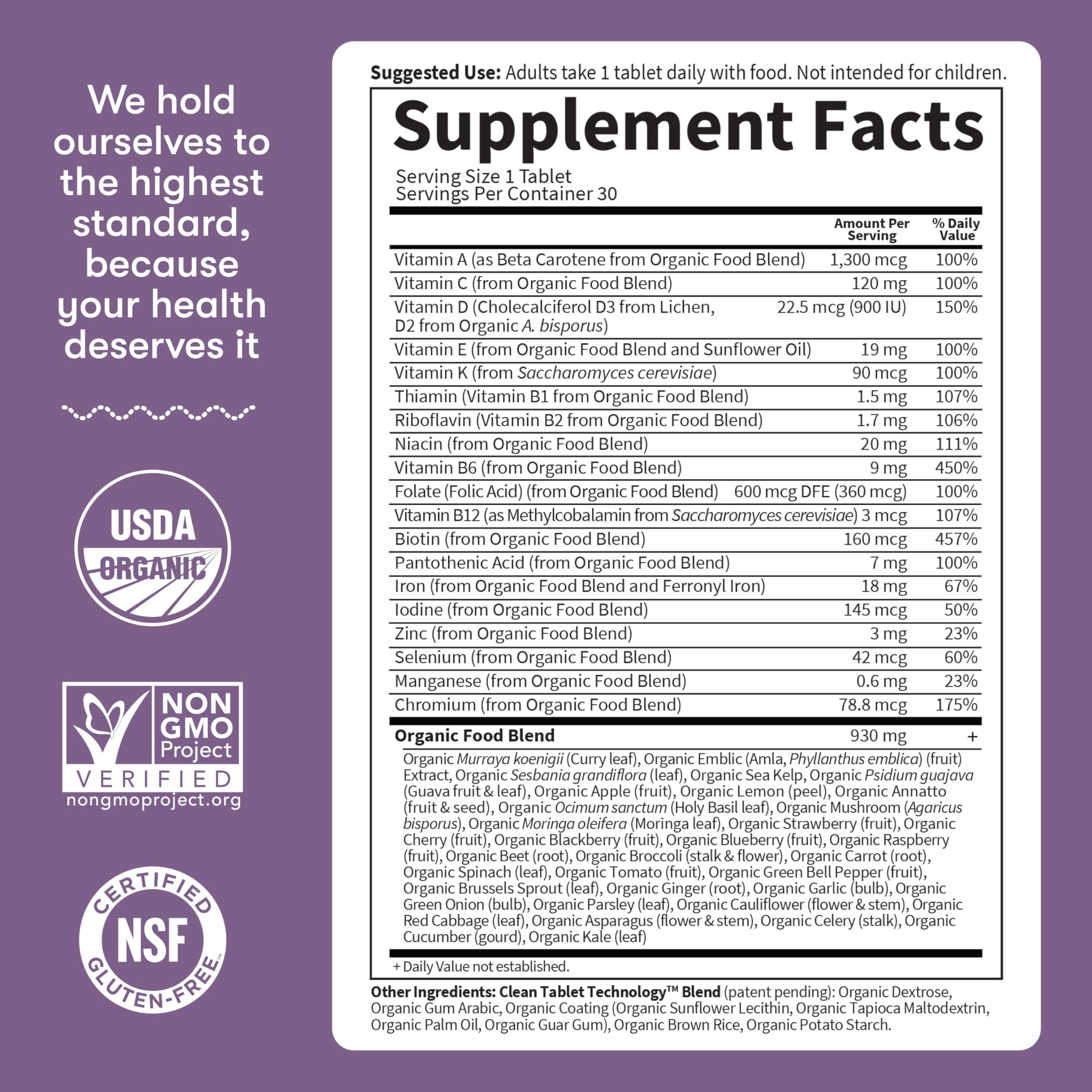 Garden of Life Organics Prenatal Vitamin: Folate for Energy & Healthy Fetal Development, Non-constipating Iron, Vitamin C, B6, B12, D3 – Organic, Non-GMO, Gluten-Free, Vegan, 30 Day Supply Garden of Life uk supplements