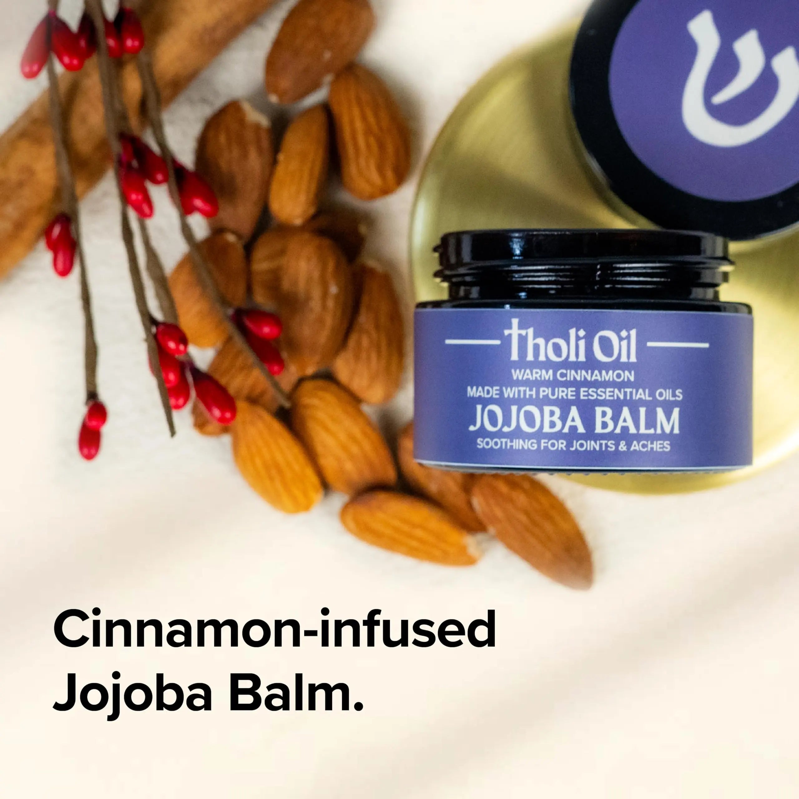 tHOli Plantar Fasciitis Relief Balm – Jojoba Cream with Cinnamon, Cassia, Spikenard & Hyssop – Soothes Heels, Supports Joints & Skin Repair (1oz) Tholi Oil uk supplements