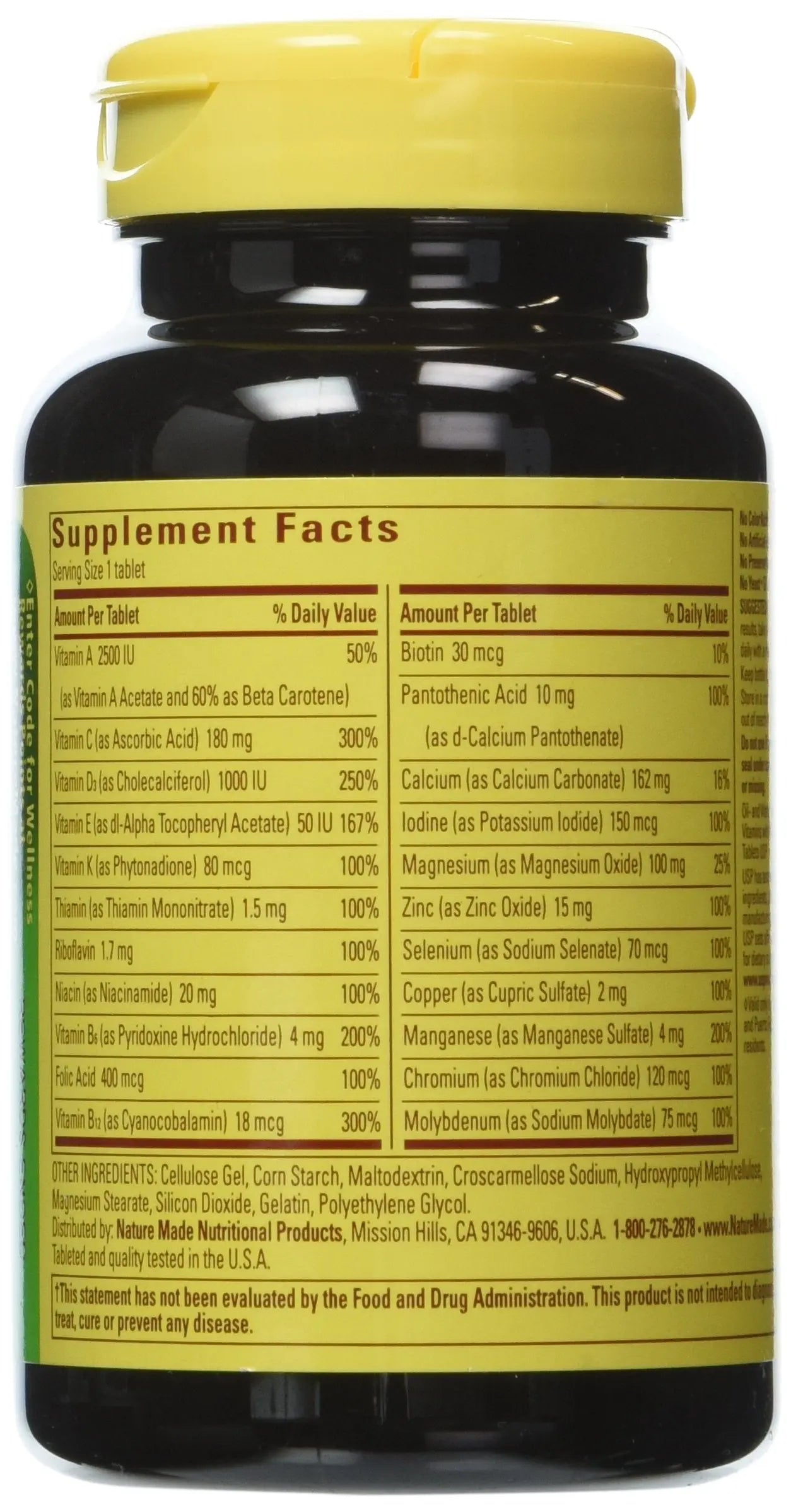 Nature Made Multivitamin For Him, Men's Multivitamin for Daily Nutritional Support, 90 Tablets (Pack of 3) Nature Made uk supplements