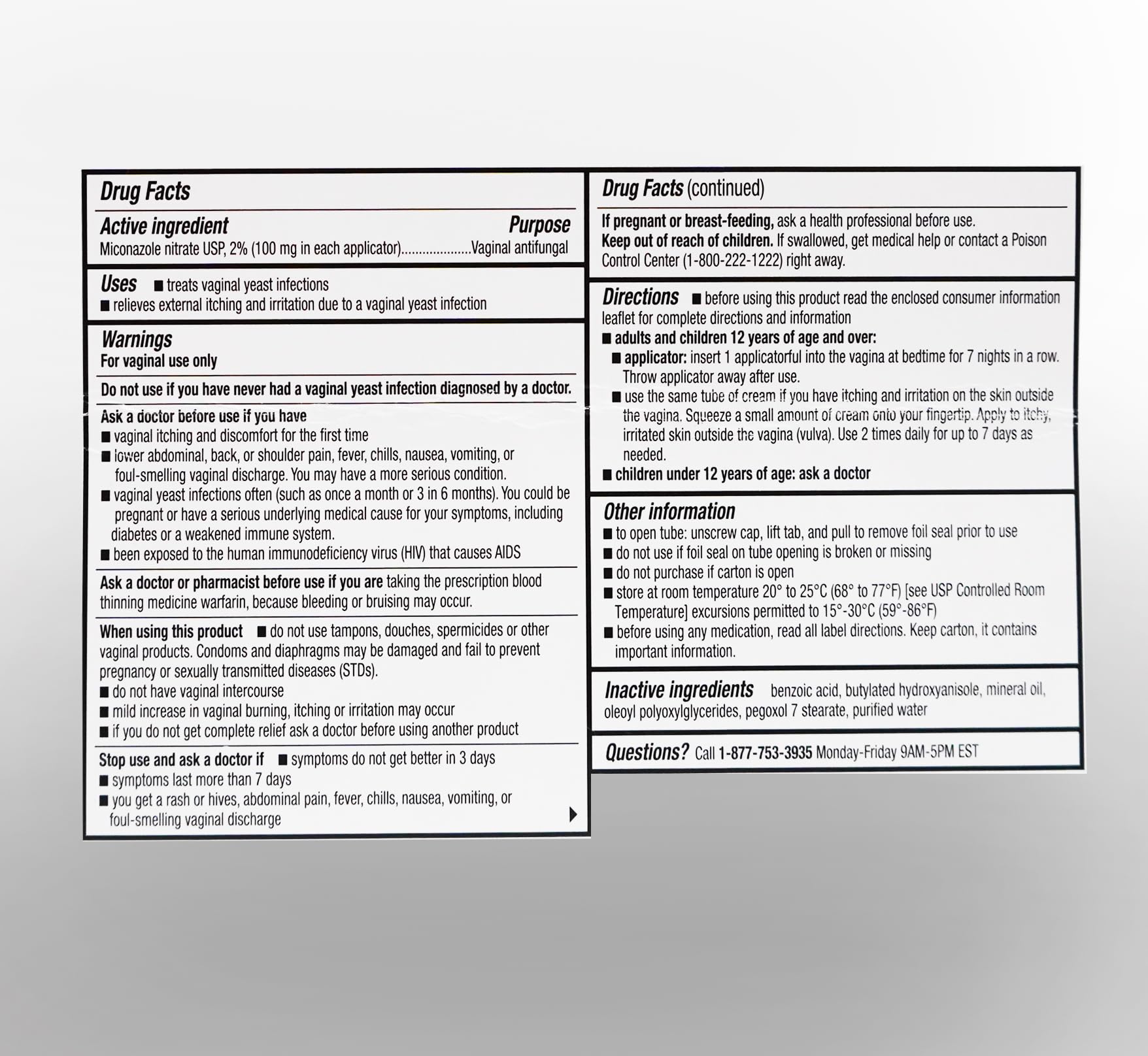 h2 pharma Miconazole 7 - Miconazole Nitrate Vaginal Cream, USP 2%, 1.59 oz Tube h2 pharma uk supplements