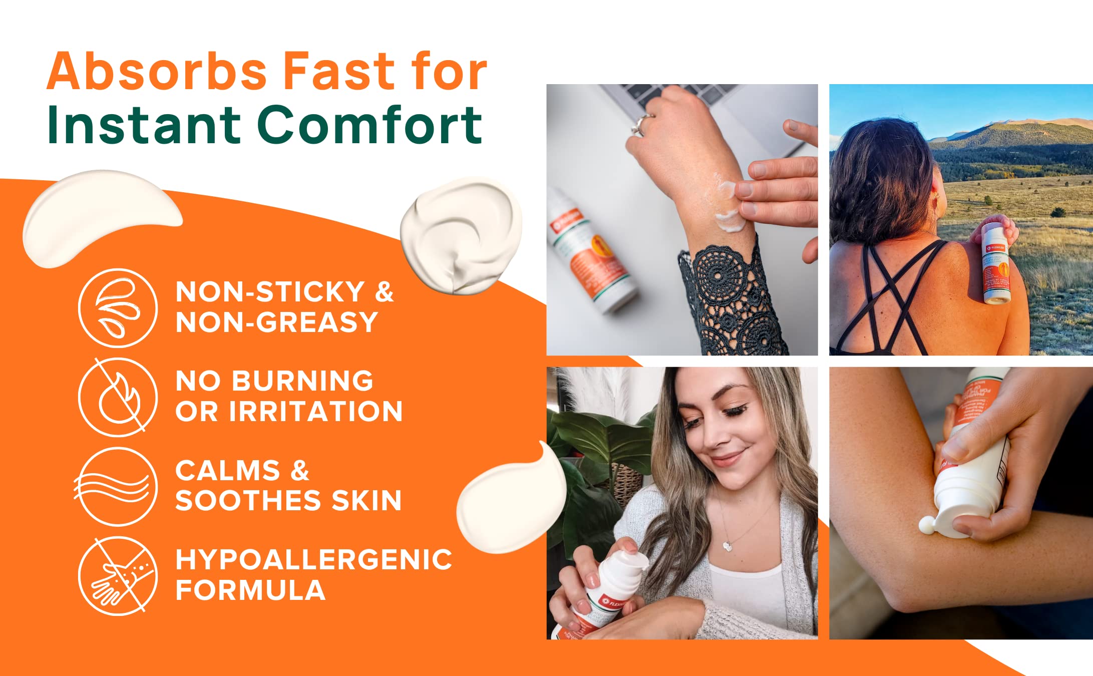 FLEXIGEN Pain Cream Lotion 3-Pack – Natural Menthol Formula with Frankincense & Essential Oils – Fast-Acting, Non-Greasy, Pleasant Scent FLEXIGEN uk supplements