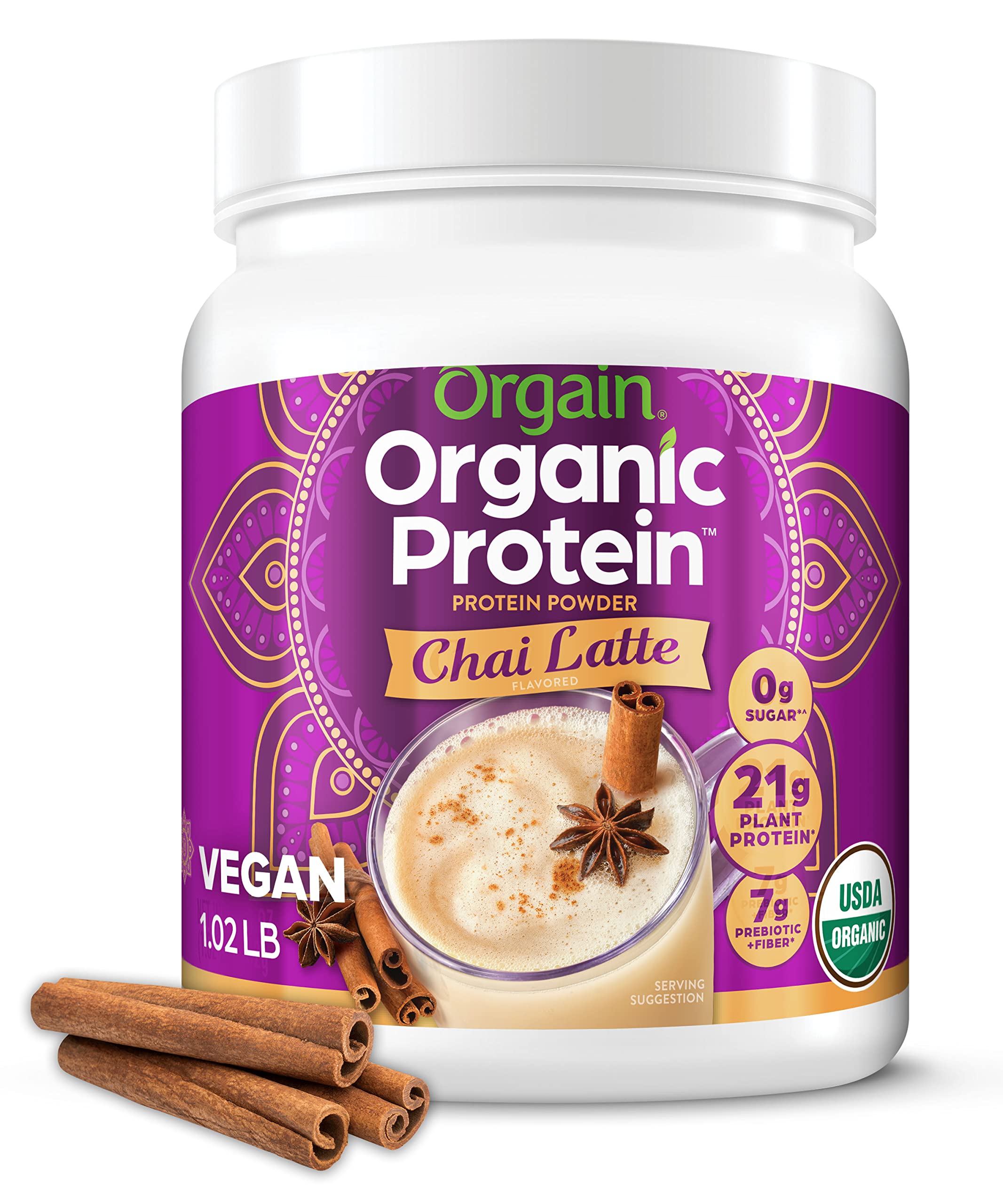 Orgain Organic Vegan Protein Powder, Chai Latte - 21g Plant Based Protein, Gluten Free Orgain uk supplements