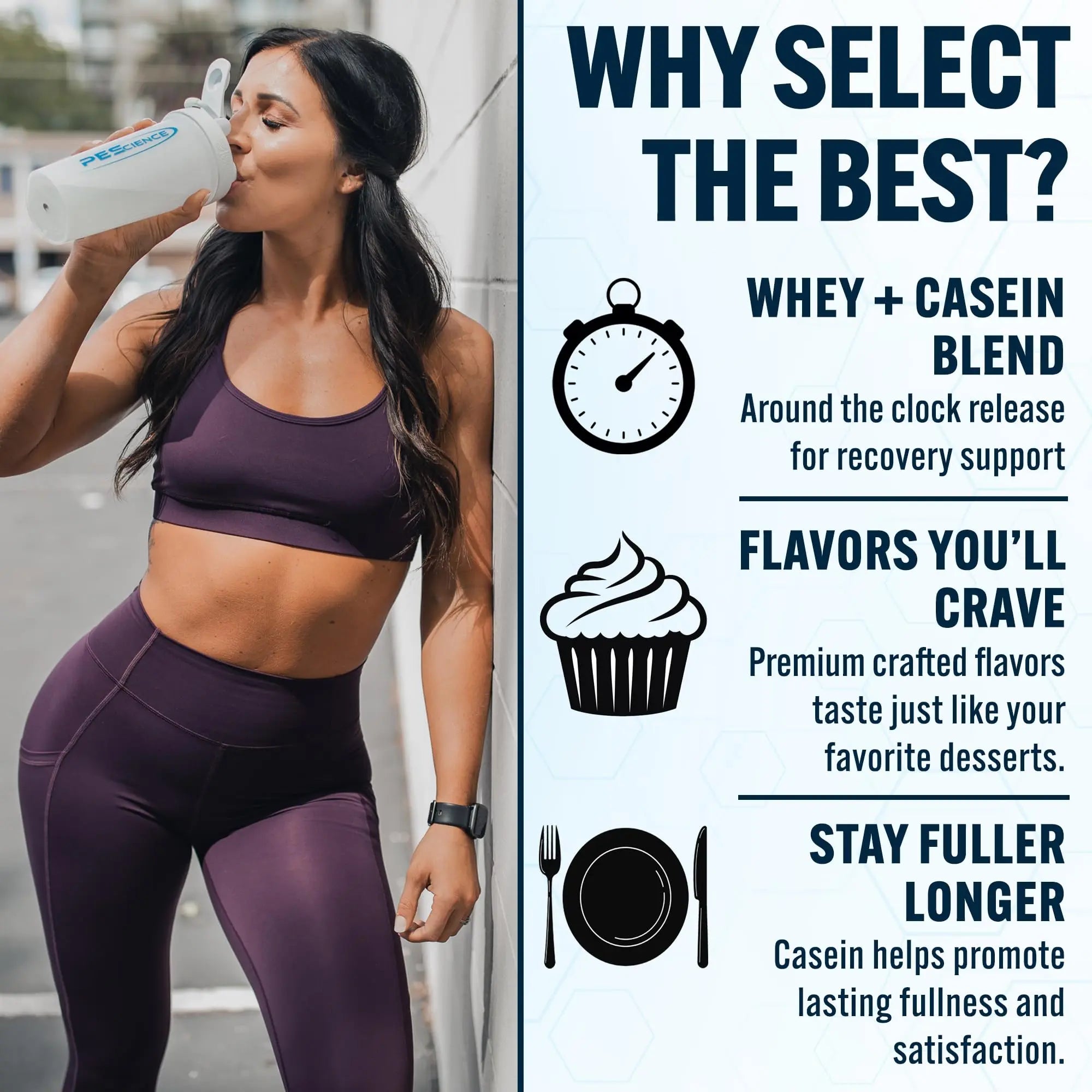 PEScience Select Protein Powder, Whey and Casein Blend, Lean Protein Powder for Women and Men, Low Calorie, Low Carb, Keto Friendly, Gluten Free, Gourmet Vanilla - 27 Servings PEScience uk supplements