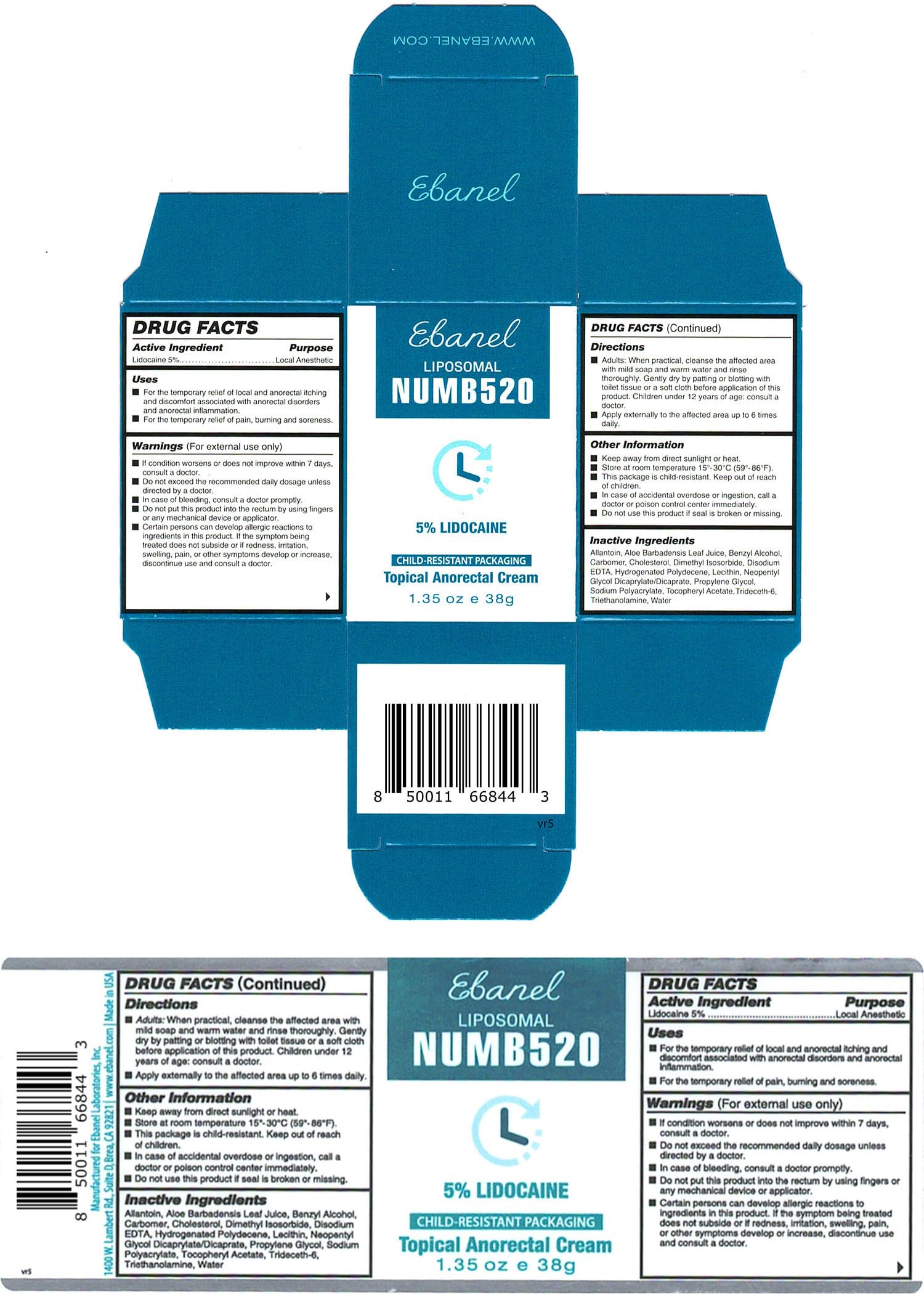 Ebanel 5% Lidocaine Numbing Cream, 2-Pack Pain Relief Burn Itch Numb Cream, Maximum Strength Topical Anesthetic with Allantoin, Vitamin E for Local and Anorectal Uses, Hemorrhoid Treatment Ebanel uk supplements