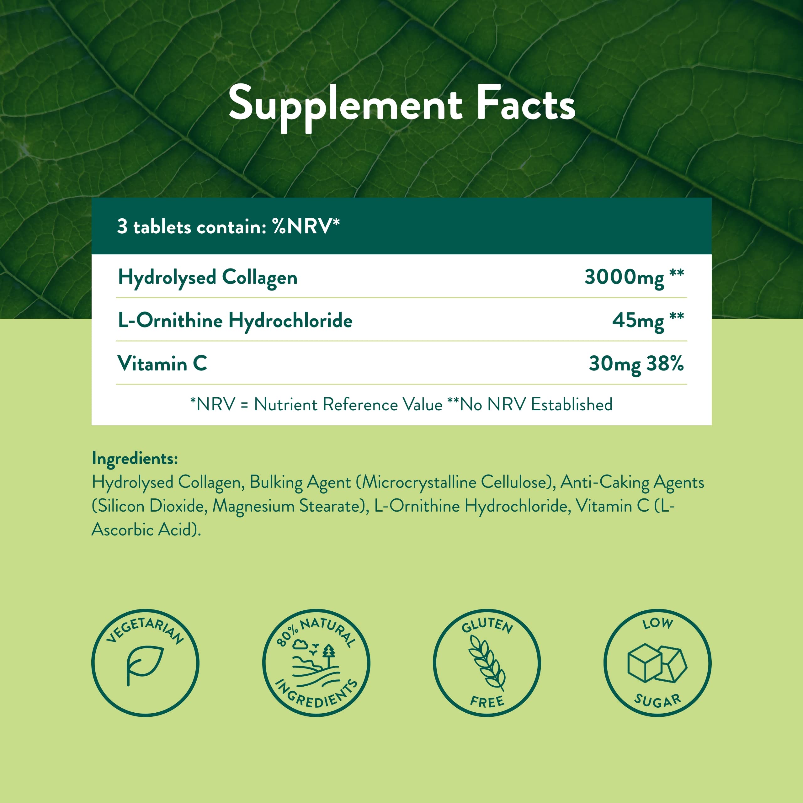 Holland & Barrett Bovine Collagen Tablet 3000mg - Type I Collagen Peptides - Hydrolysed Collagen with Vitamin C - Hair, Skin & Nails Holland & Barrett uk supplements