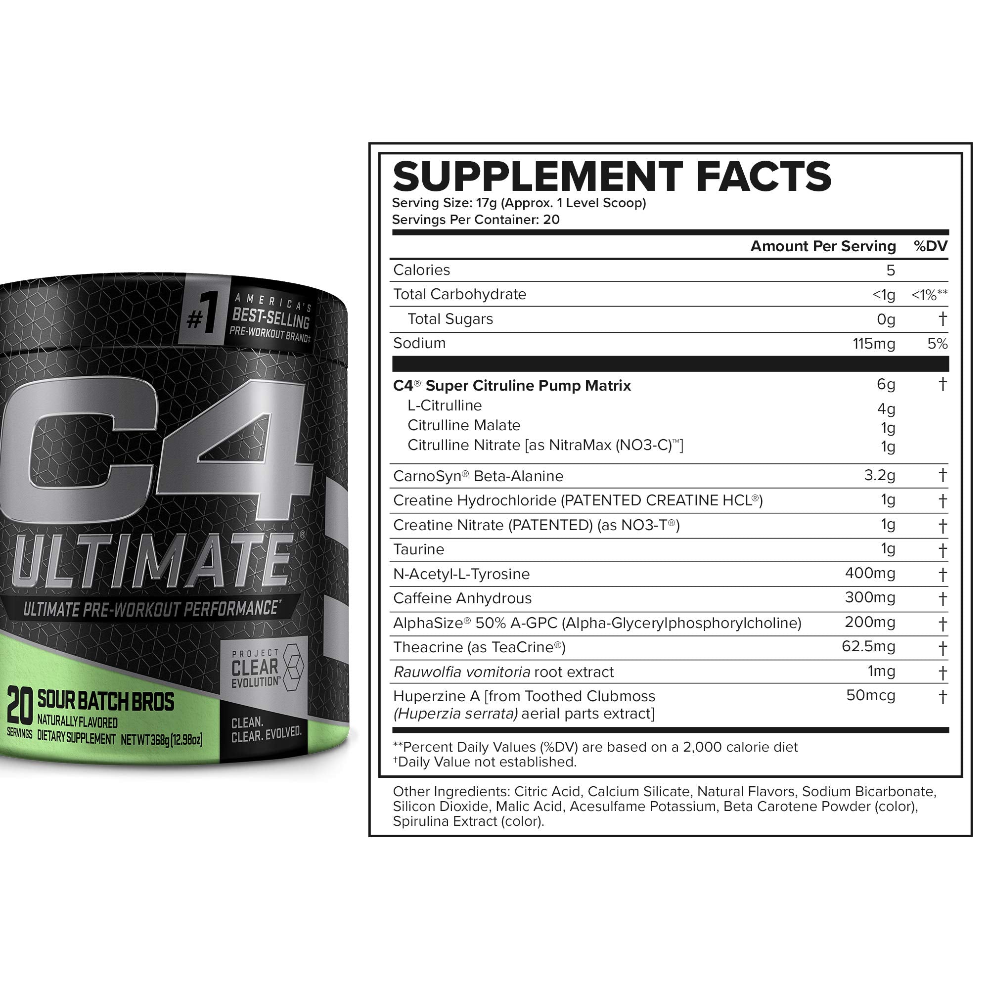 Cellucor C4 Ultimate Pre Workout Powder Sour Batch Bros - Sugar Free Preworkout Energy Cellucor uk supplements