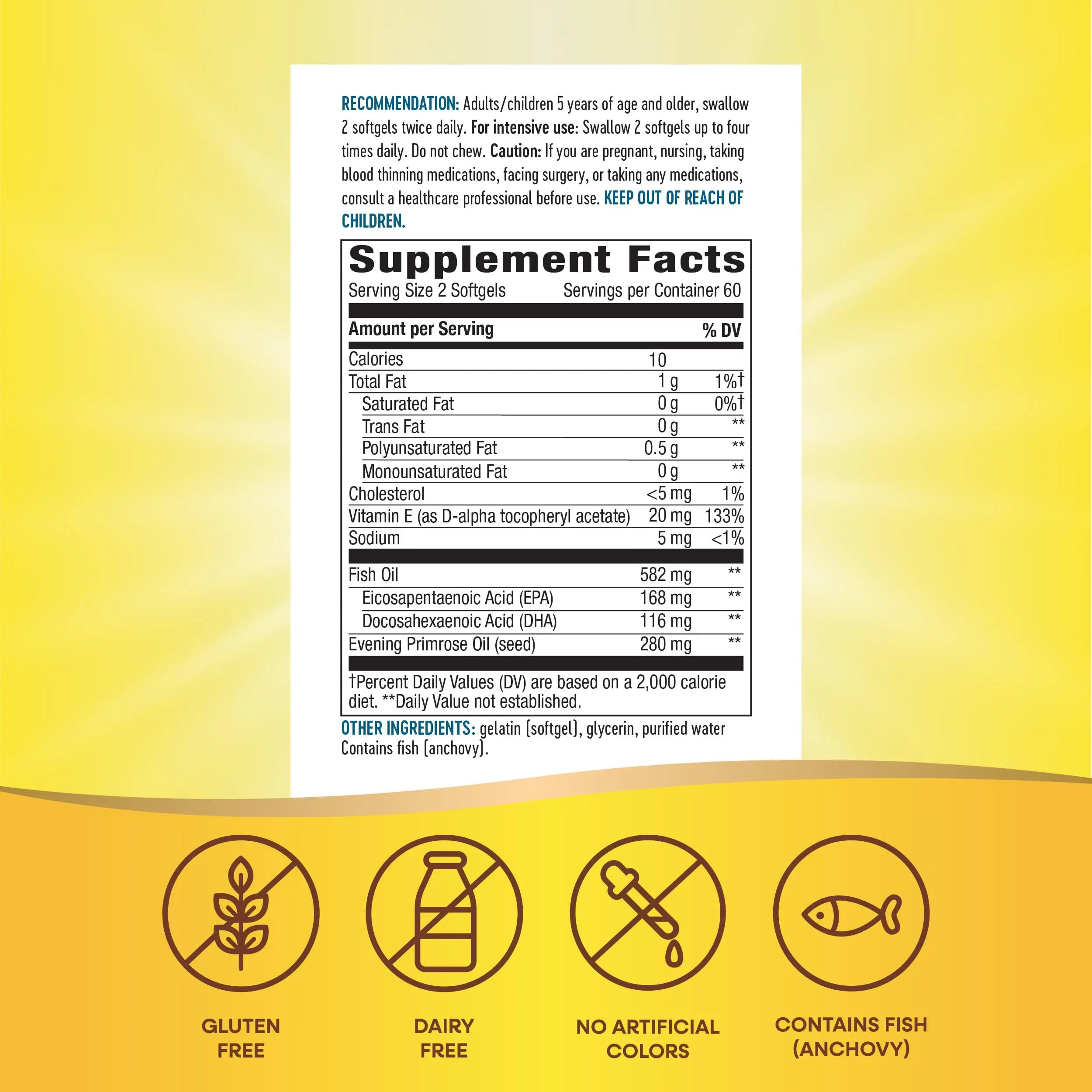 Nature's Way EFA Blend for Kids with vitamin E, Supports Eye and Brain Function*, 120 Softgels Nature's Way uk supplements
