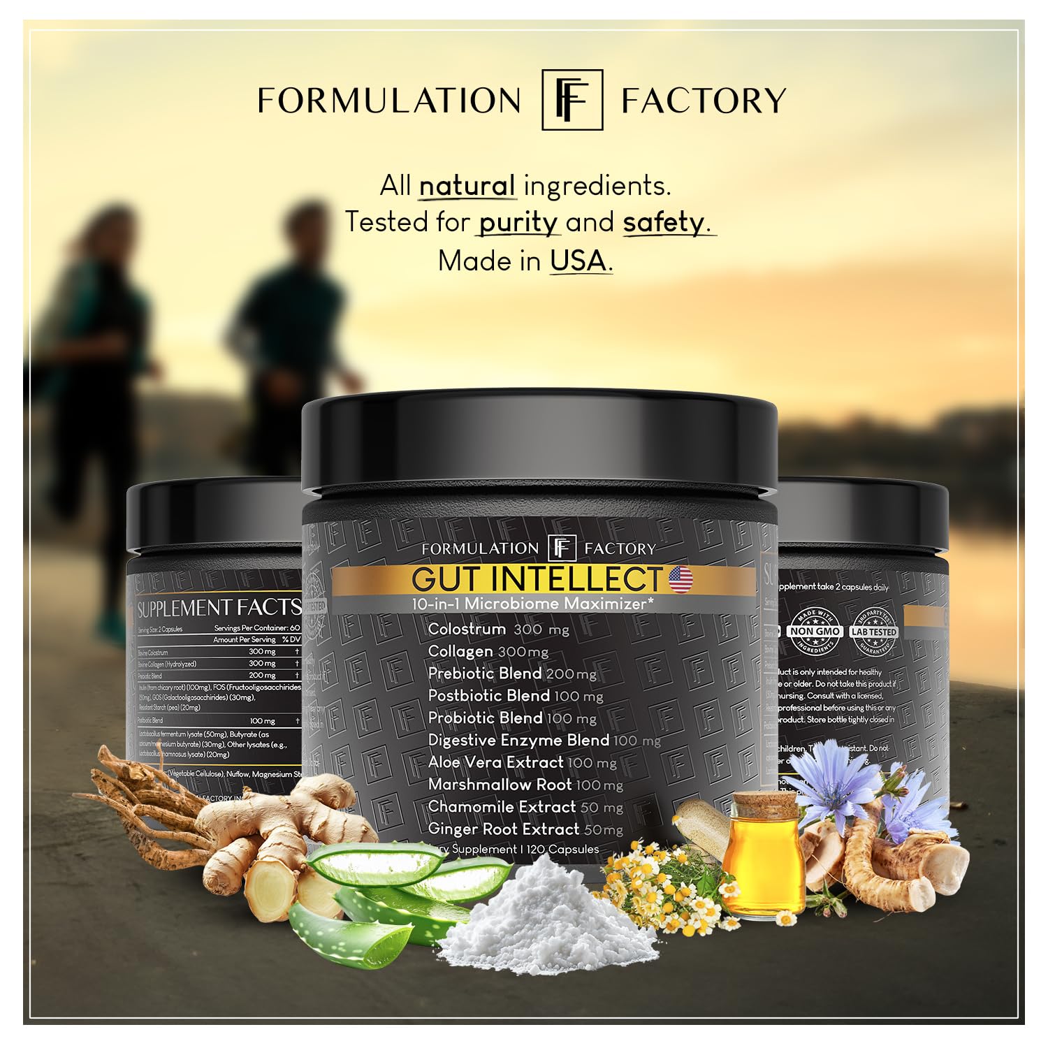 Formulation Factory Probiotics for Women & Men - Gut Intellect 10-in-1 Digestive Enzymes with Prebiotics and Postbiotics - Total Gut Health Supplement - 120 Capsules, 2 Month Supply Formulation Factory uk supplements