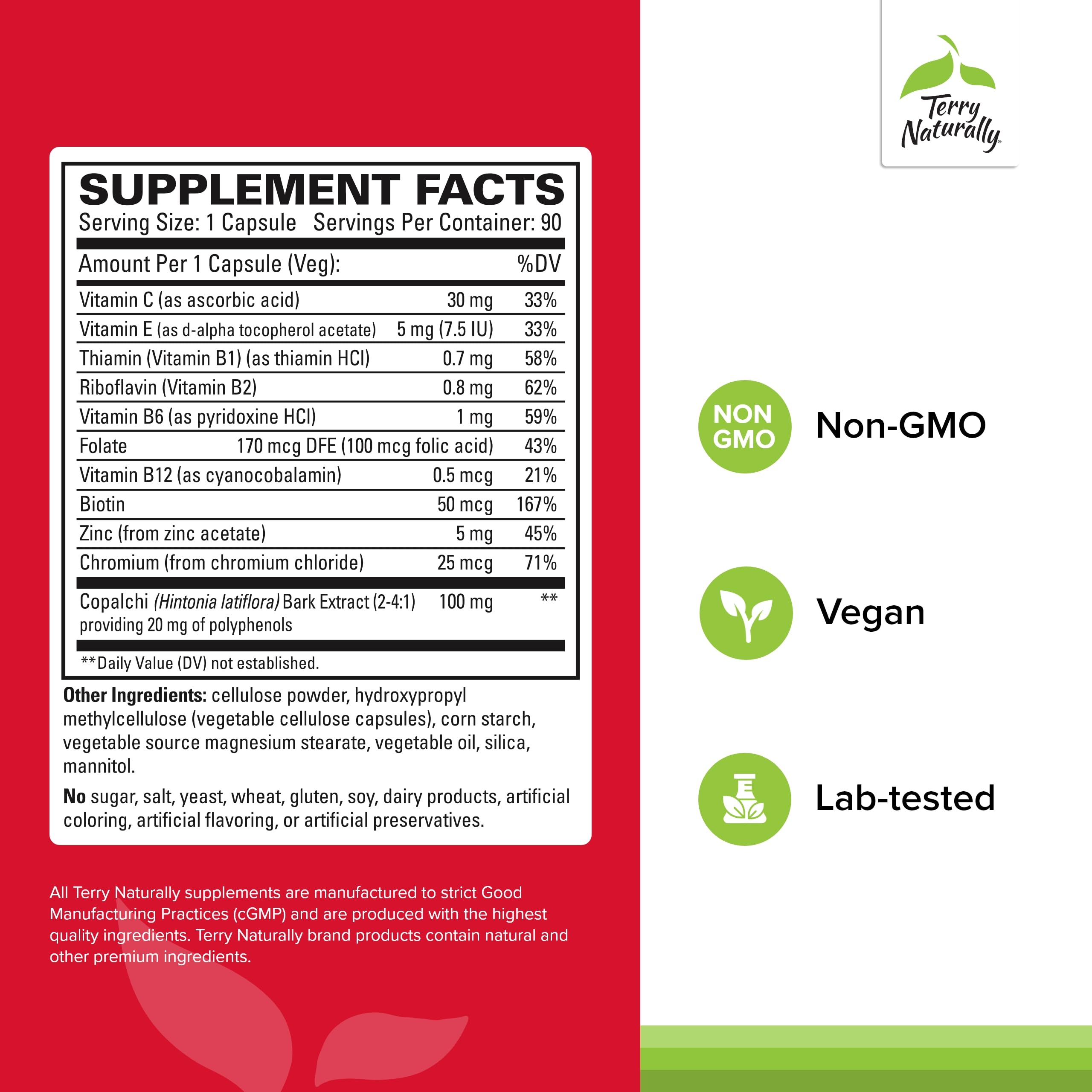 Terry Naturally Sucontral D - B-Complex & Folate Supplement - Carbohydrate Metabolism Support - Vitamin & Mineral Supplement with Zinc & Chromium - 60 Capsules (Pack of 3) Terry Naturally uk supplements