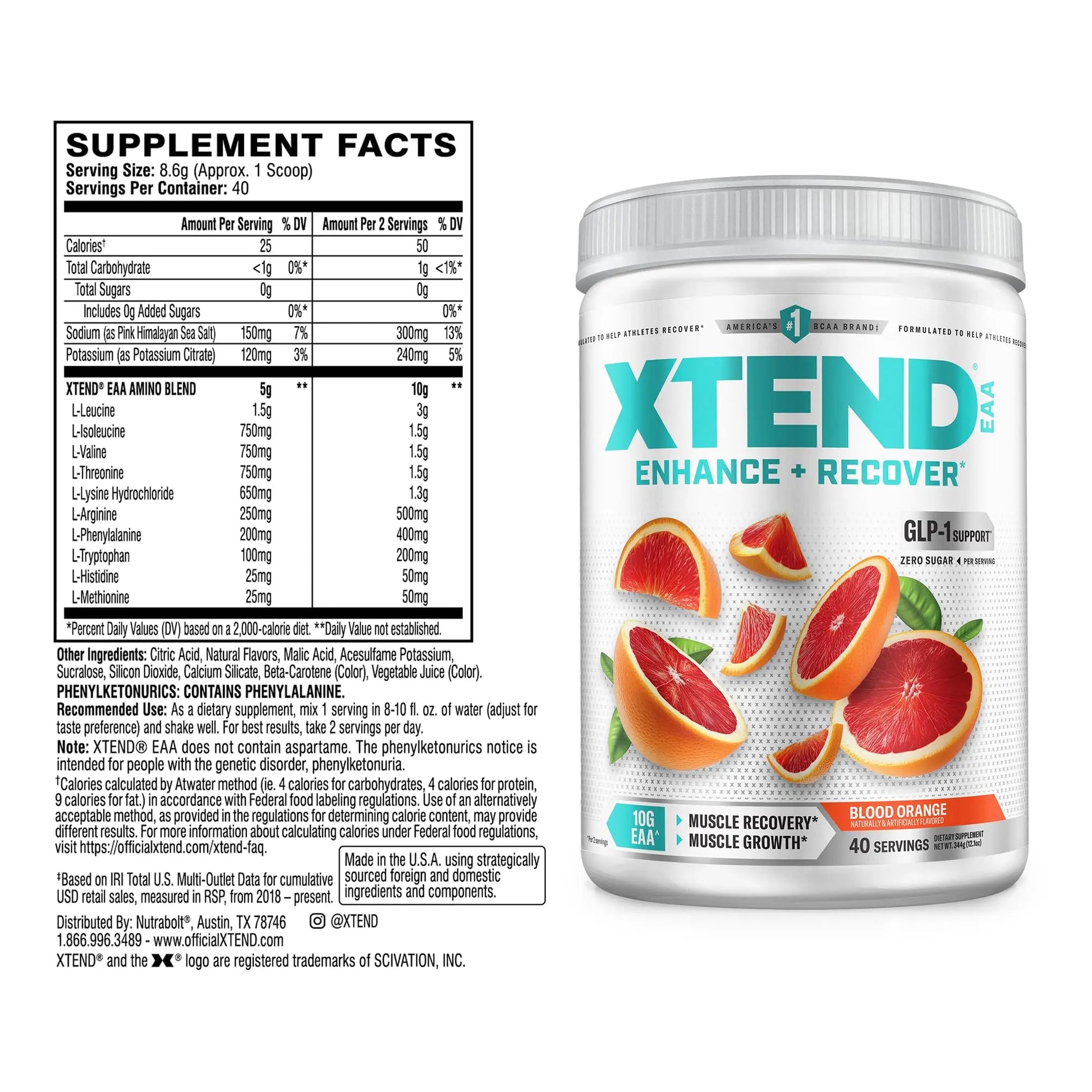 Xtend EAA + BCAA Powder for Muscle Recovery & Lean Muscle Growth, 9 Essential Amino Acids for Intra Workout or Post Workout Recovery, 10g EAAs Per 2 Servings Xtend uk supplements
