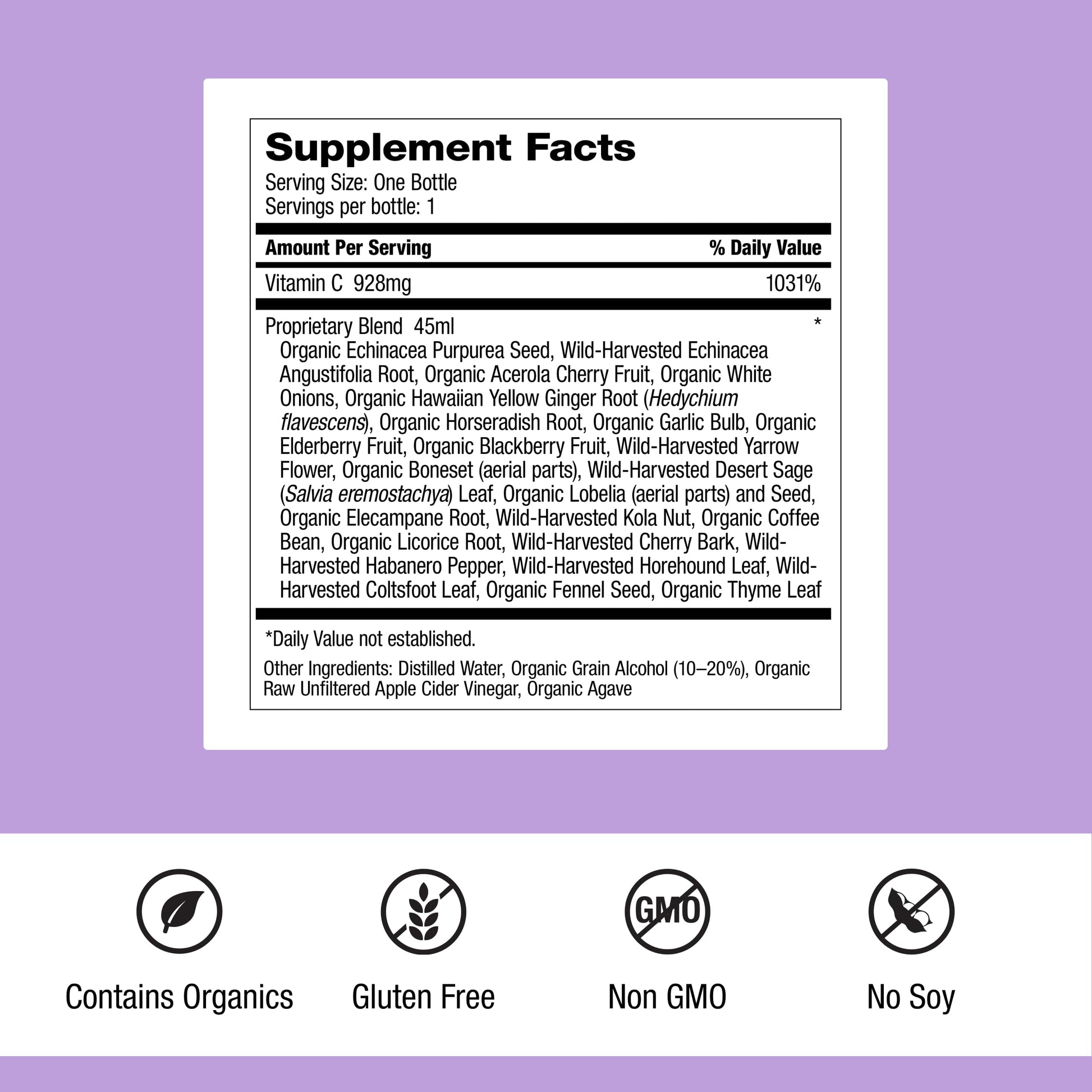 Dr. Schulze's Herbal Shot | Organic Extract | Gluten-Free & Non-GMO for Immune System Support | Total 9 Fl. Oz. | 6 Servings Dr. Schulze's uk supplements