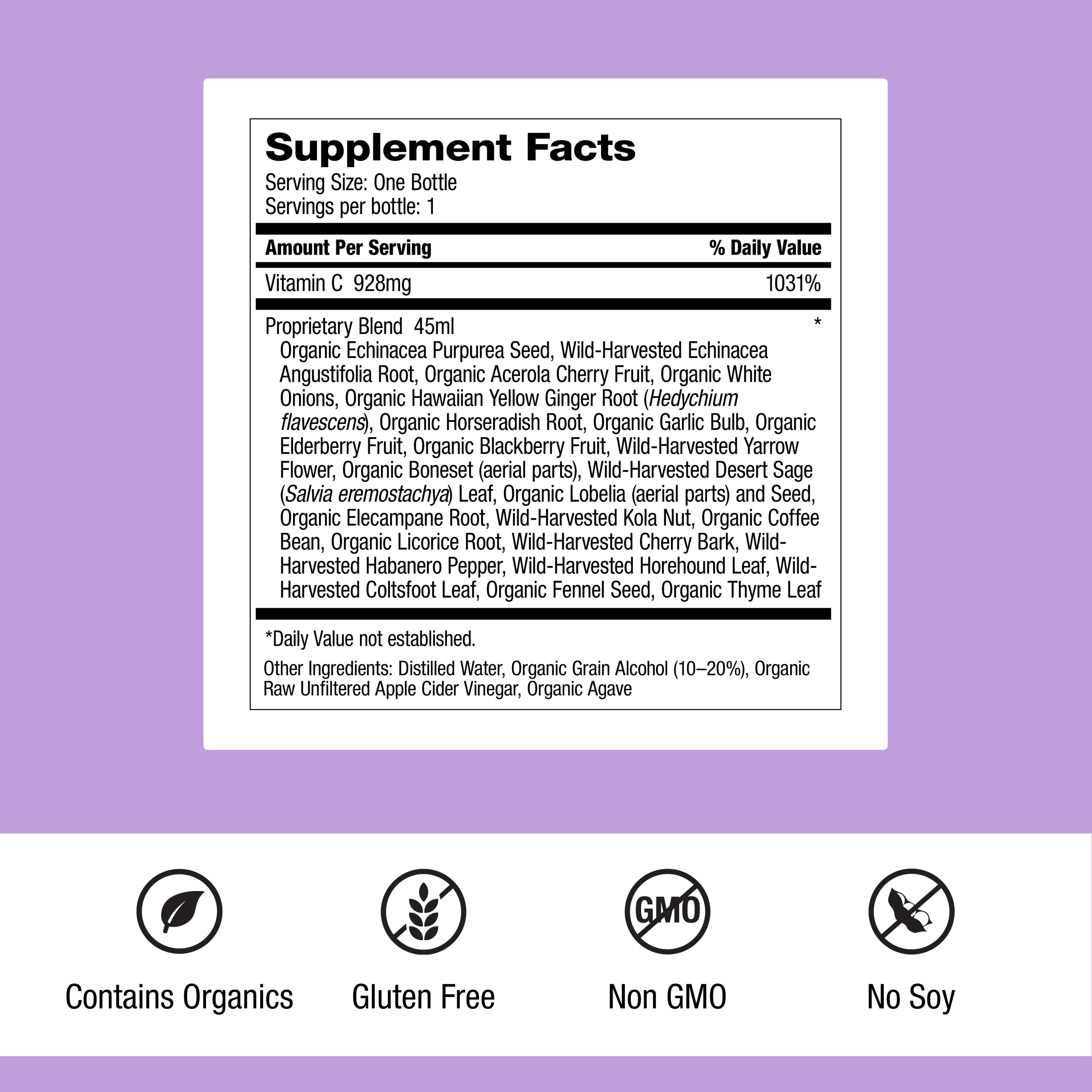 Dr. Schulze's Herbal Shot | Organic Extract | Gluten-Free & Non-GMO for Immune System Support | Total 9 Fl. Oz. | 6 Servings Dr. Schulze's uk supplements