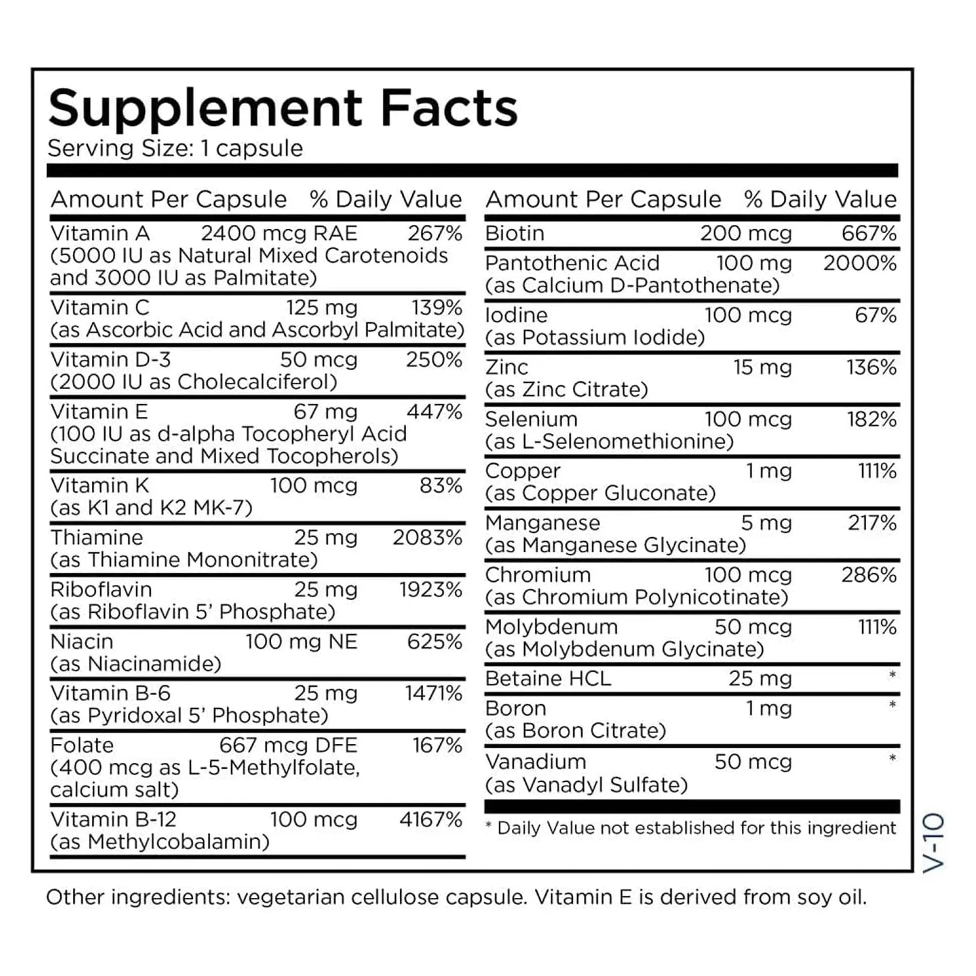 Metabolic Maintenance The Big One Plus Multivitamin without Iron - Iron Free Multivitamin for Women & Men with Vitamin A, C, Minerals Metabolic Maintenance uk supplements