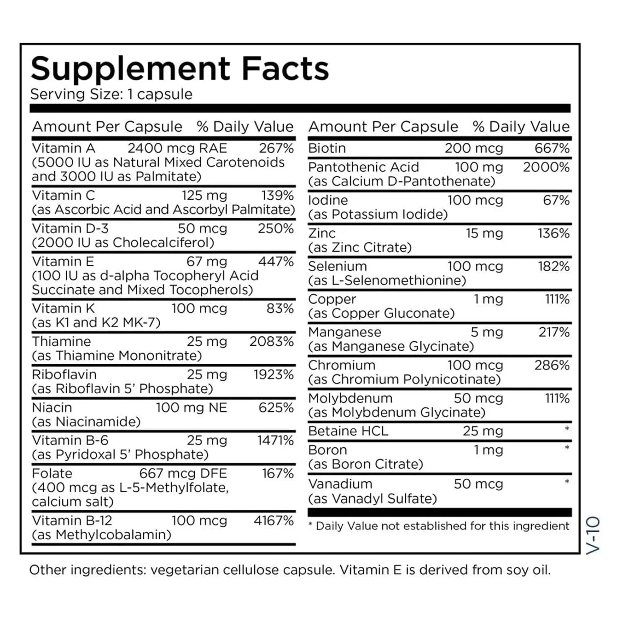 Metabolic Maintenance The Big One Plus Multivitamin without Iron - Iron Free Multivitamin for Women & Men with Vitamin A, C, Minerals Metabolic Maintenance uk supplements