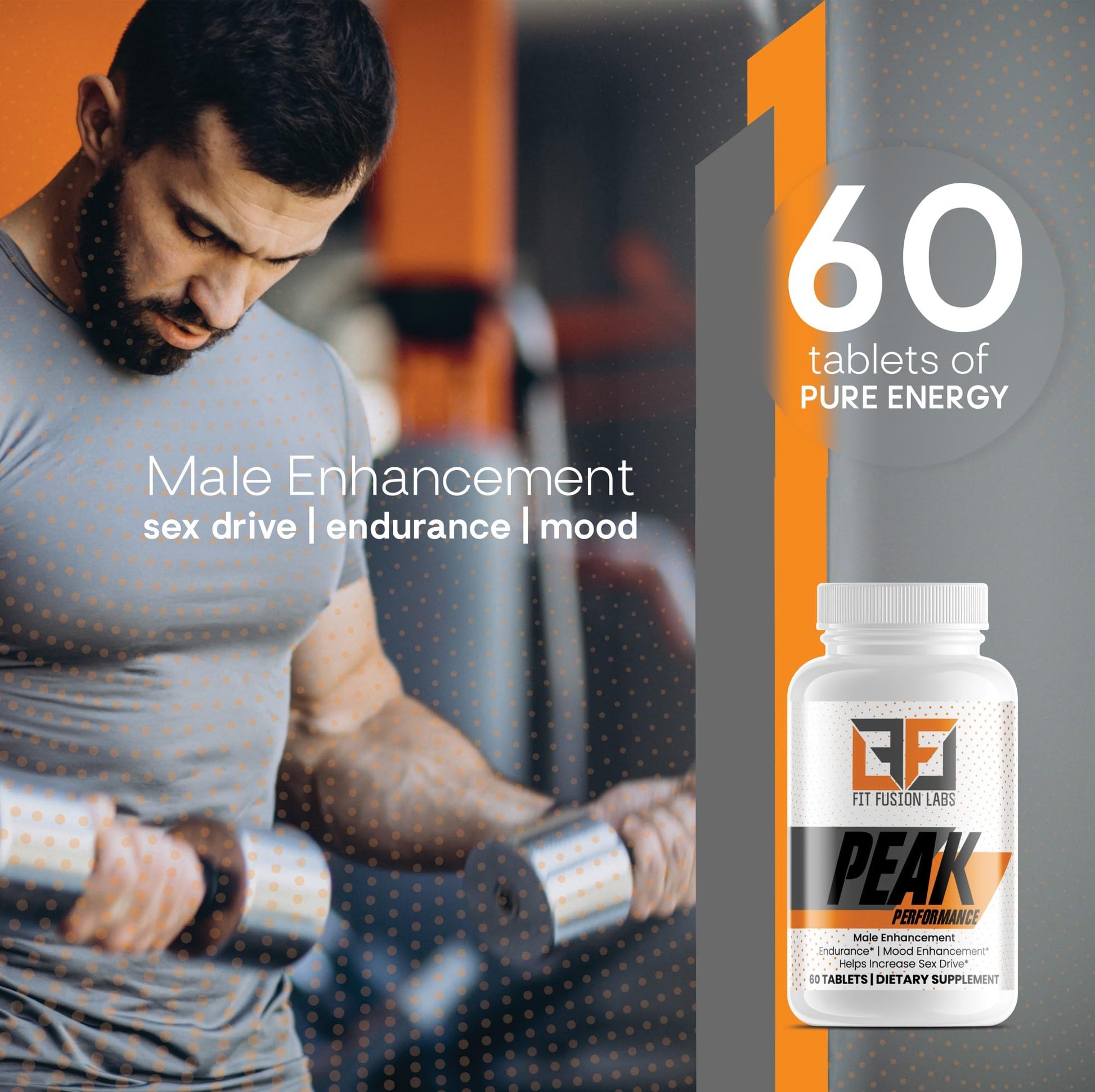 Fit Fusion Labs Peak Performance Natural Male Enhancement & Energy Booster – Tongkat Ali, Maca, Zinc & Ginseng – Supports Stamina, Strength & Recovery – 60 Tablets Fit Fusion Labs uk supplements