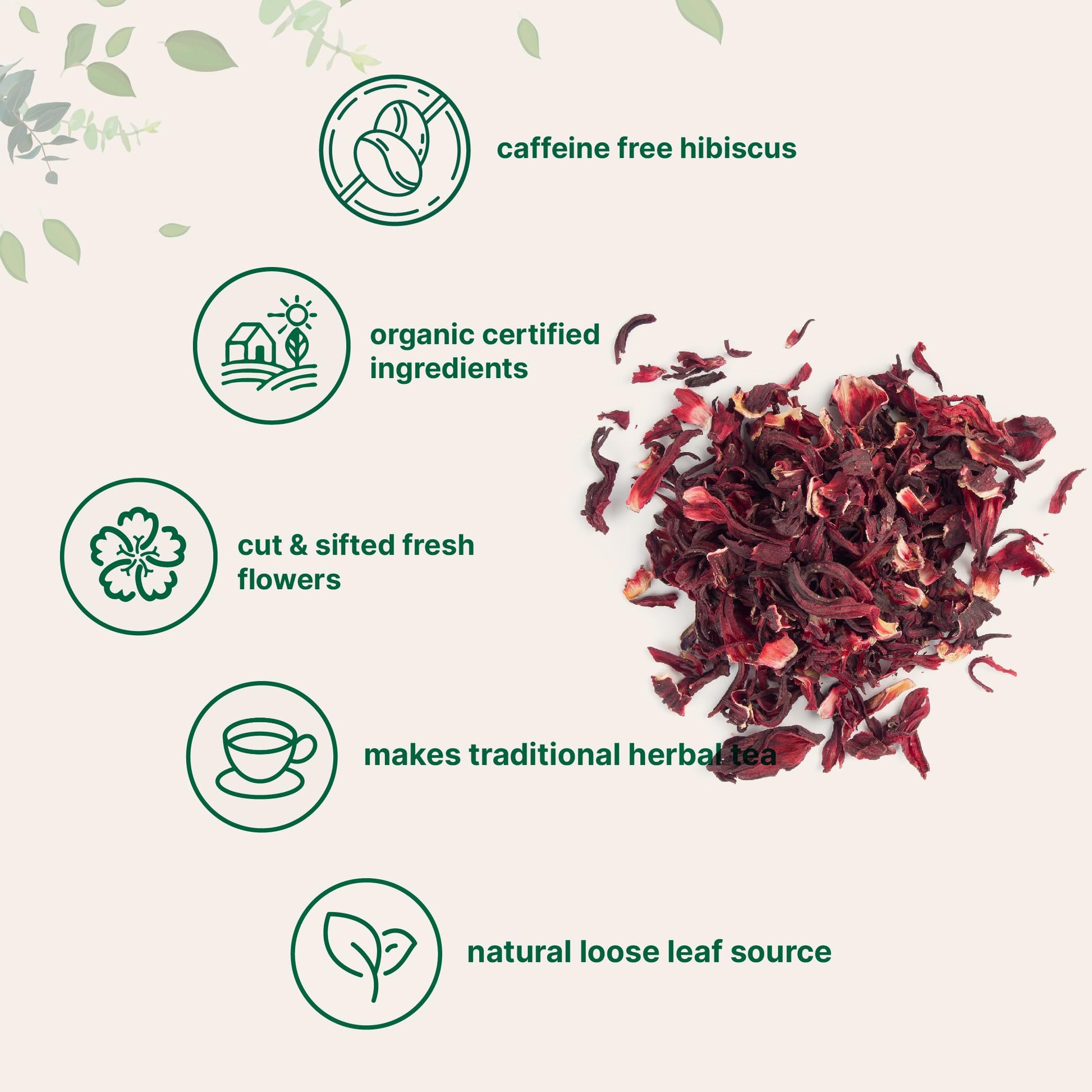 Organic Hibiscus Flowers, 2lbs | Flor de Jamaica, Loose Leaf Flower Source Micro Ingredients uk supplements