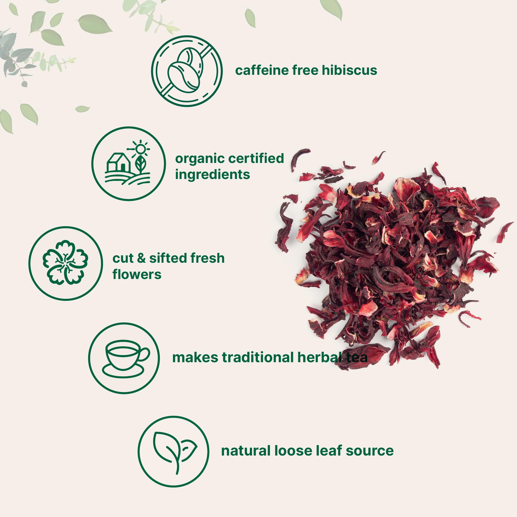 Organic Hibiscus Flowers, 2lbs | Flor de Jamaica, Loose Leaf Flower Source Micro Ingredients uk supplements