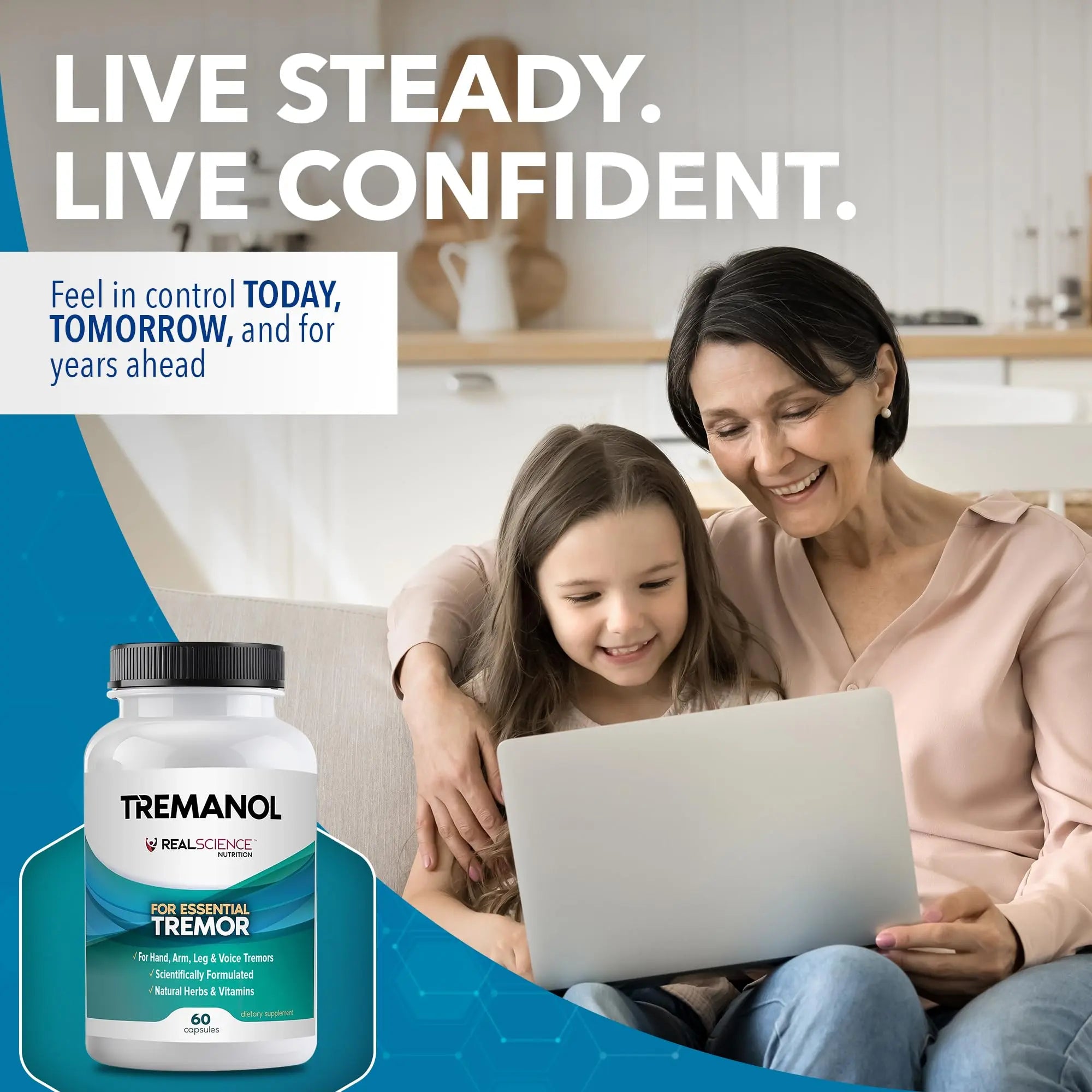 Tremanol Natural Aid Herbal Supplement – Includes Vitamin B2 & B12, Passionflower & Skullcap – 60 Caps (Pack of 6) – Made in USA Tremanol uk supplements
