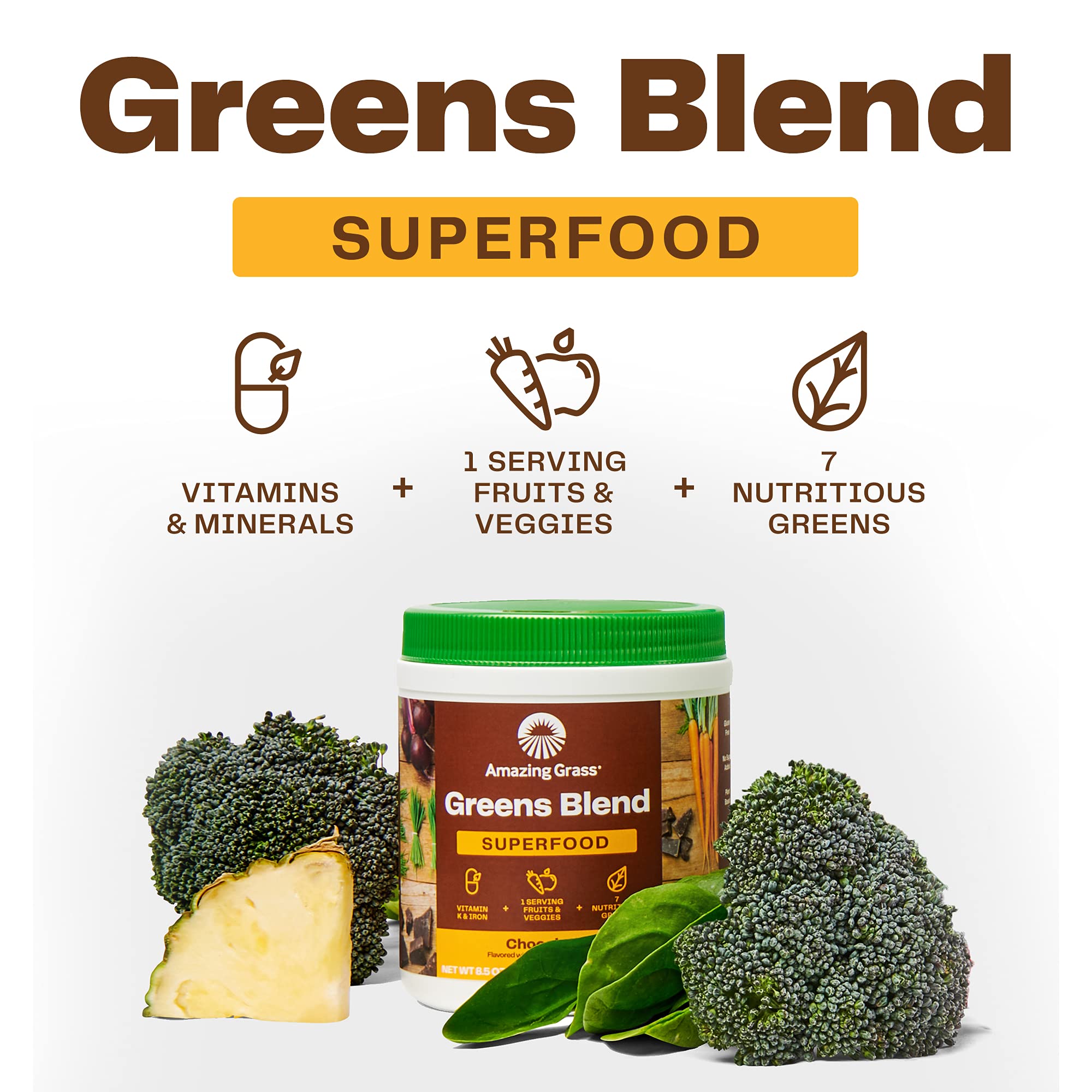 Amazing Grass Greens Blend Superfood: Super Greens Powder Smoothie Amazing Grass uk supplements