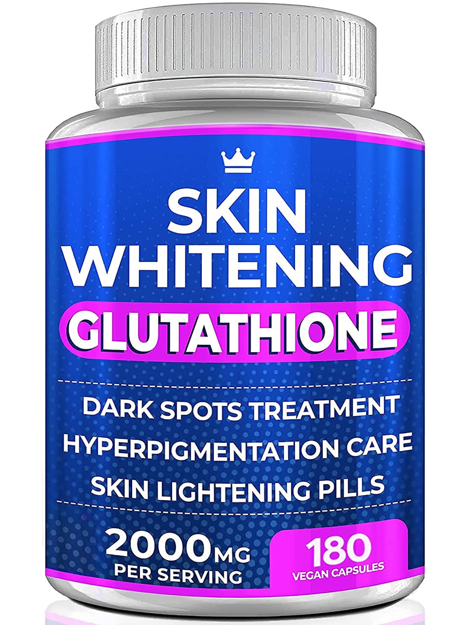 Glutathione Whitening Pills - 180 Capsules 2000mg Glutathione - Effective Skin Lightening NORTHERN CROWN COSMETICS uk supplements