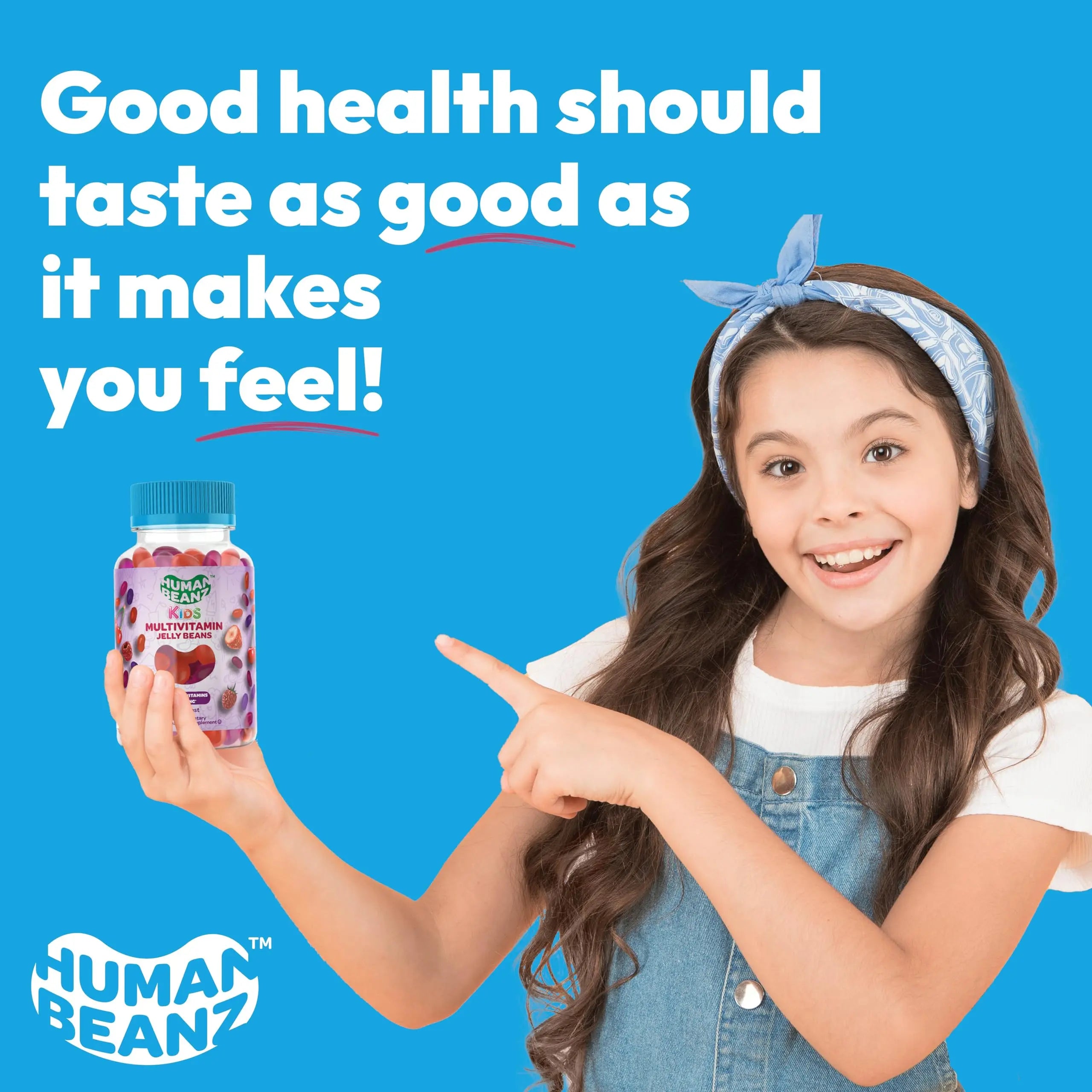 Human Beanz Multivitamin Jelly Bean Gummies with Zinc for Kids, Immune Support Dietary Supplements, Vegetarian, 120 Berry Blast Jelly Beans, Kosher Human Beanz uk supplements
