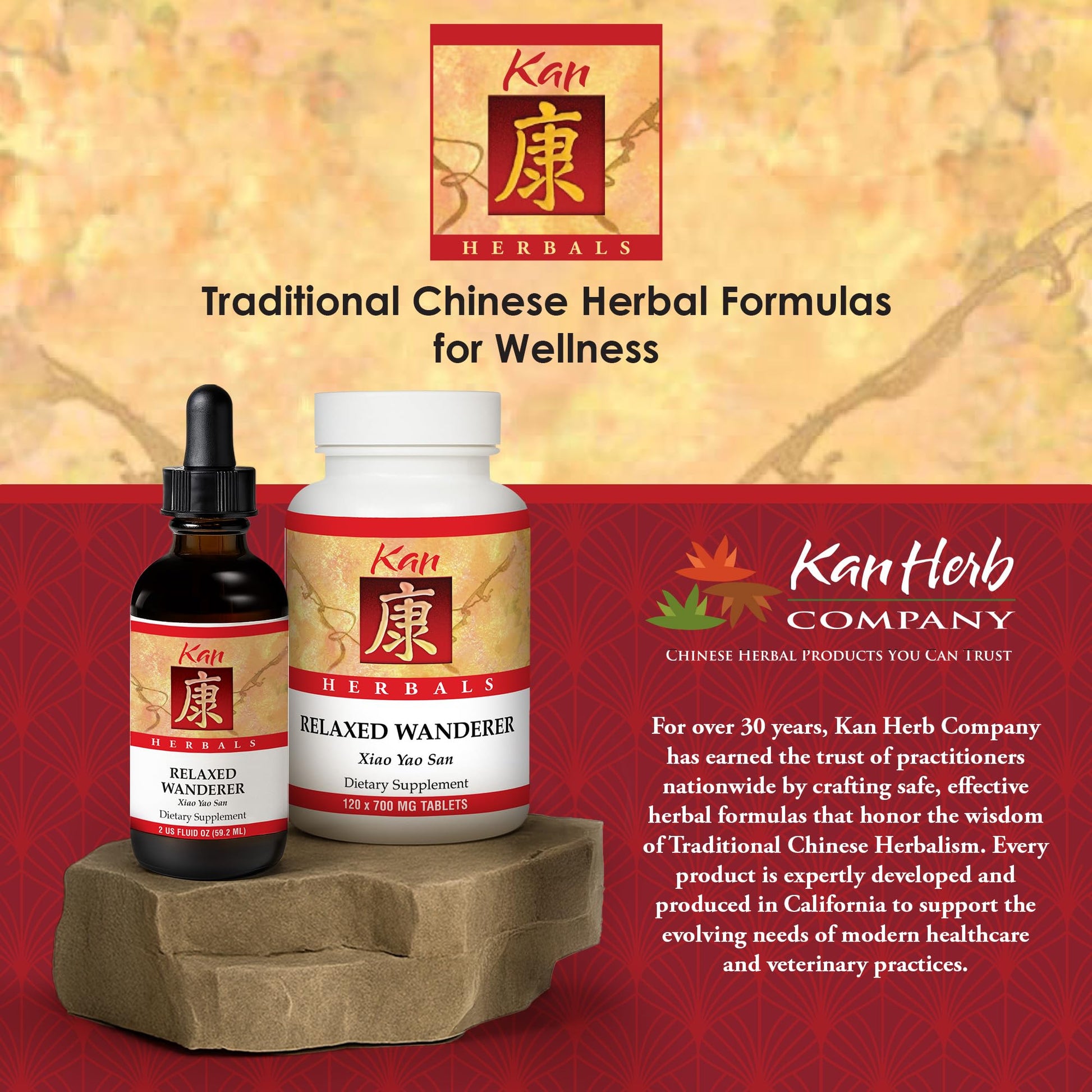 Kan Herbs Company Relaxed Wanderer – Traditional Chinese Herbal Formula to Support Mood, Digestion, and Menstrual Balance, Nourishes Blood, Eases Occasional Tension and Fatigue, 120 Tablets Kan Herb uk supplements