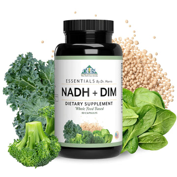 Optimal Health Systems NADH + DIM | Dr. Harris Essentials | Energy + Neurotransmitter Support | Plant-Based | Mental Clarity, Concentration, & Memory Supplement | 30 Capsules Optimal Health Systems uk supplements