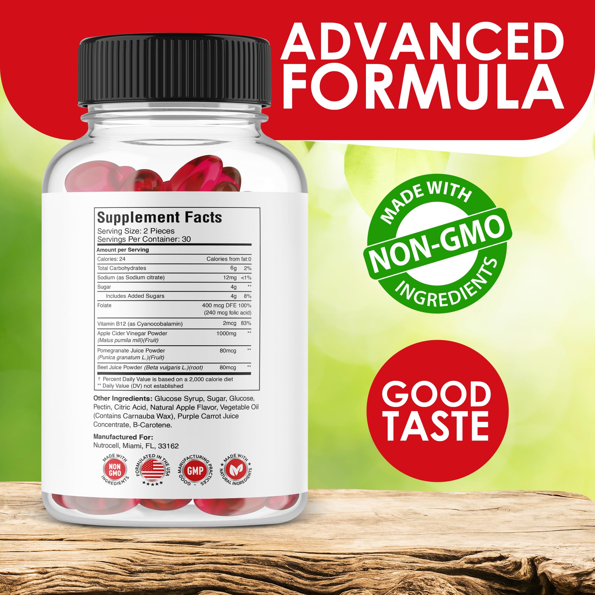 Nutrocell Simpli Health ACV Ketos Gummies Keto Apple Cider Vinegar 1050mg, Simplihealth Nutrocell uk supplements
