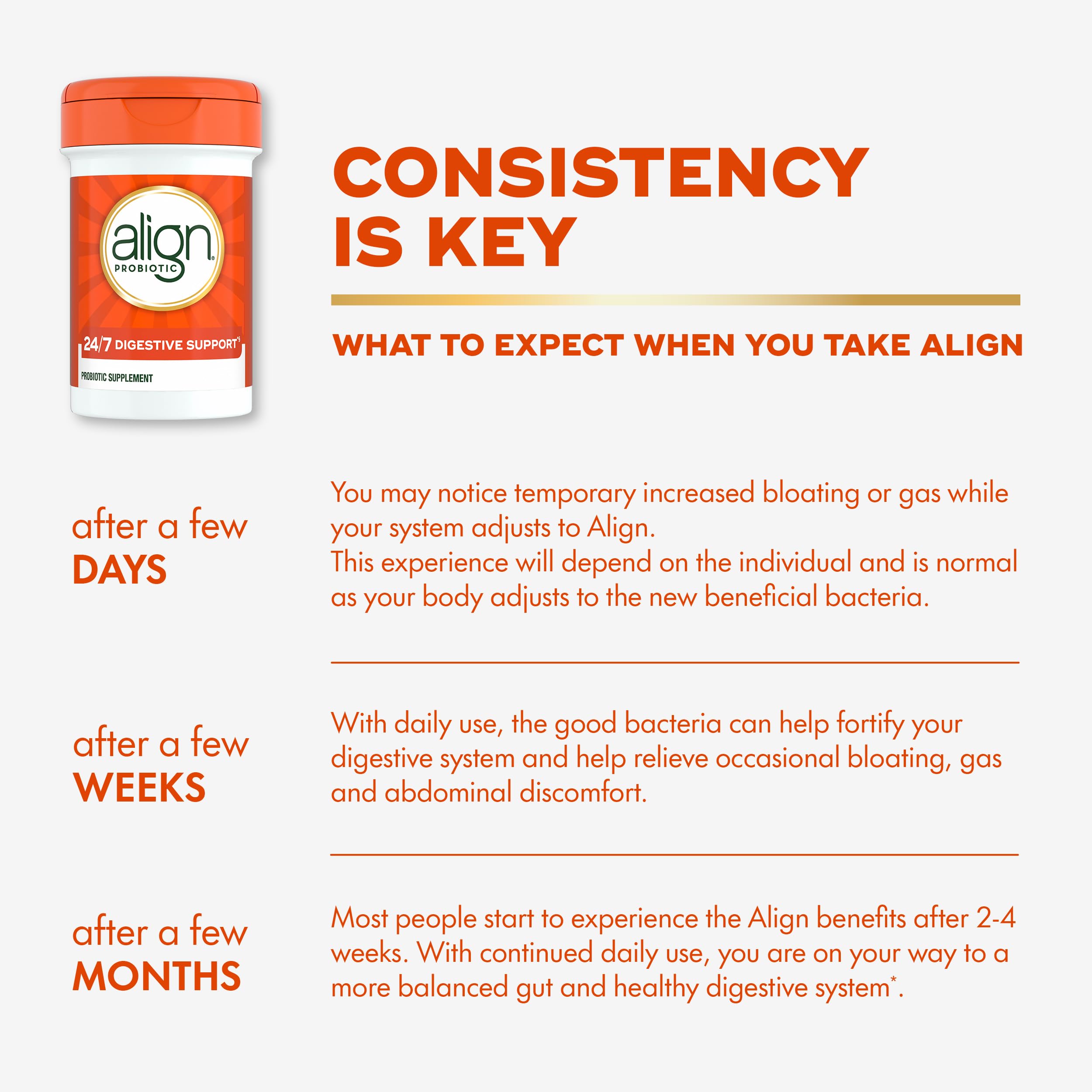 Align Probiotic, 24/7 Digestive Support*§, Probiotics for Women and Men, Probiotics for Digestive Health, Men and Womens Probiotic Capsules Help Relieve Occasional Bloating & Gas*, 49 Capsules Align uk supplements