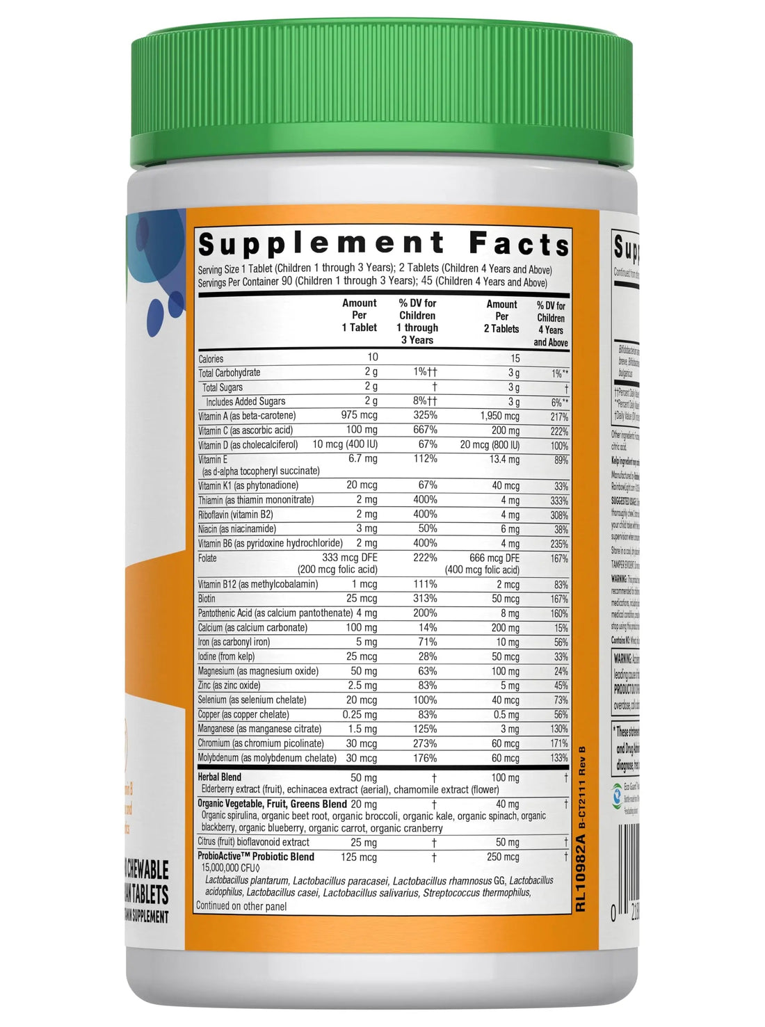 Rainbow Light Kids One Multivitamin Tablets, Provides Healthy Growth and Immune Support, with Vitamin C, Zinc, & B Complex Rainbow Light uk supplements