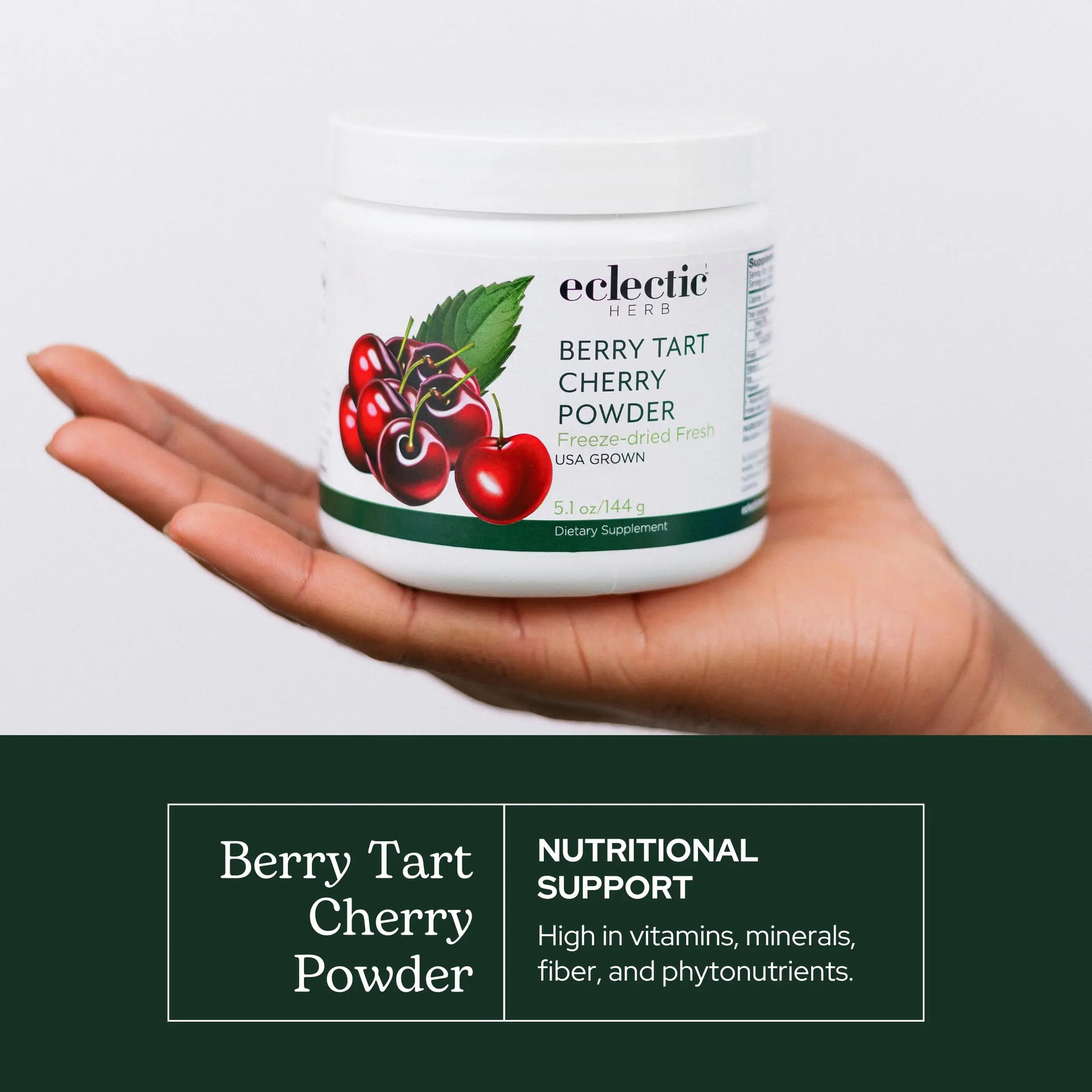 Eclectic Herb - Berry Tart Cherry Powder | Joint Support Supplement | Superfood Vitamin & Mineral Supplement | Freeze Dried, Vegan, Non-GMO, Gluten-Free (5.1 oz | 144 g) ECLECTIC INSTITUTE uk supplements