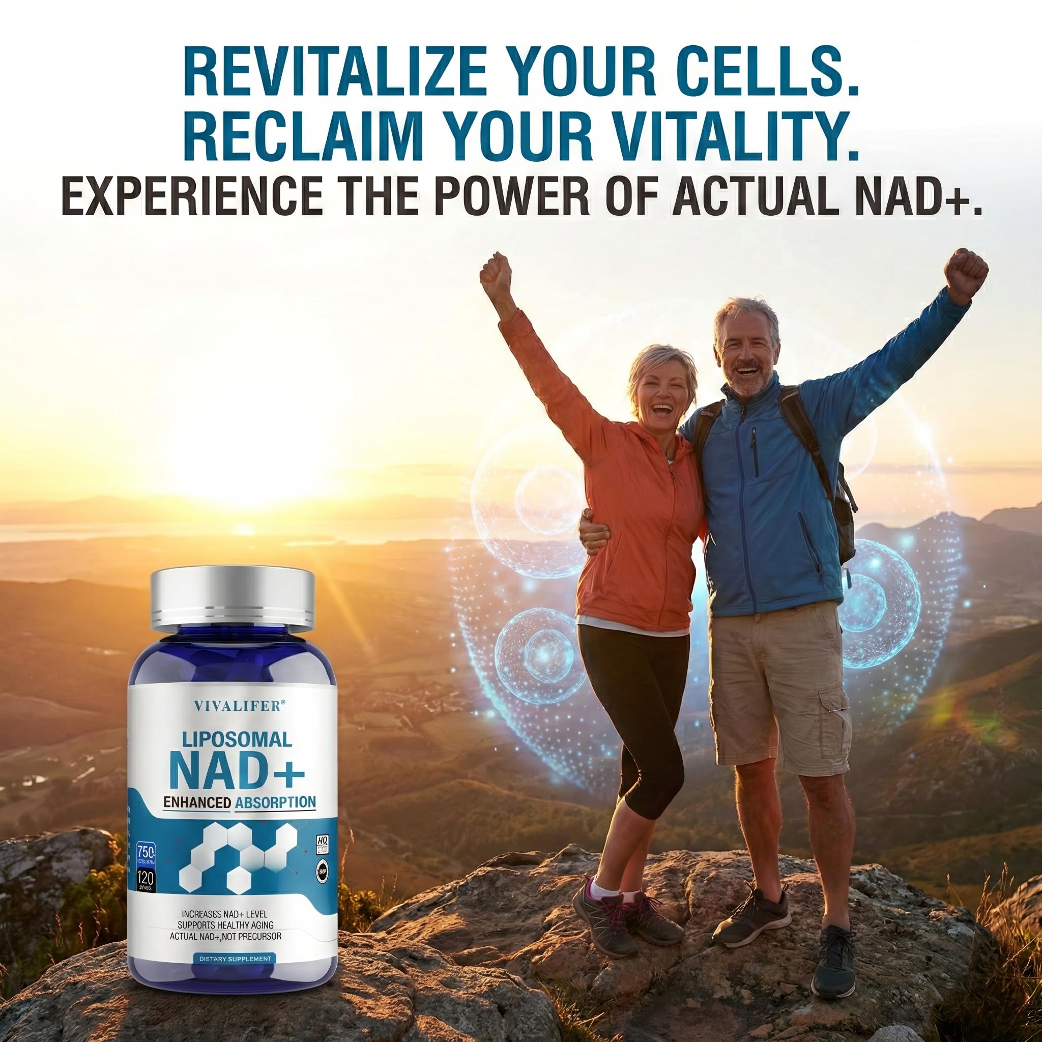 Liposomal NAD+ Supplement 750mg - 120 Capsules NMN Alternative Superior Absorption & Bioavailability -True Nicotinamide Adenine Dinucleotide for Cellular Energy, DNA Repair Support & Healthy Aging DQQI uk supplements