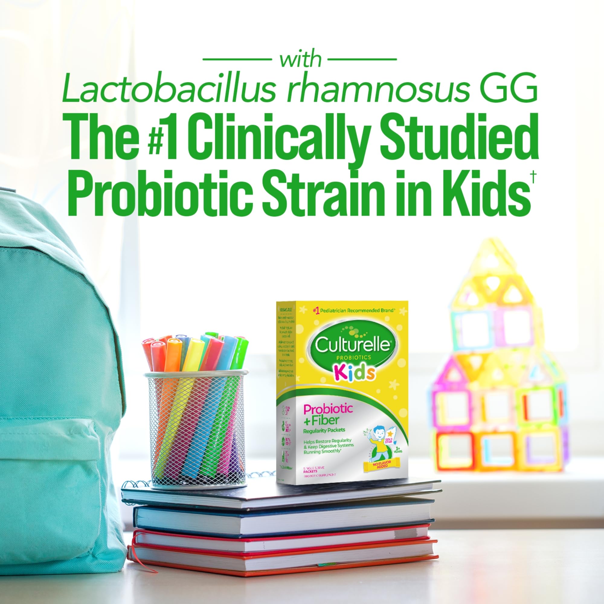 Culturelle Kids Probiotic + Fiber Packets (Ages 3+) - 24 Count - Digestive Health & Immune Culturelle uk supplements