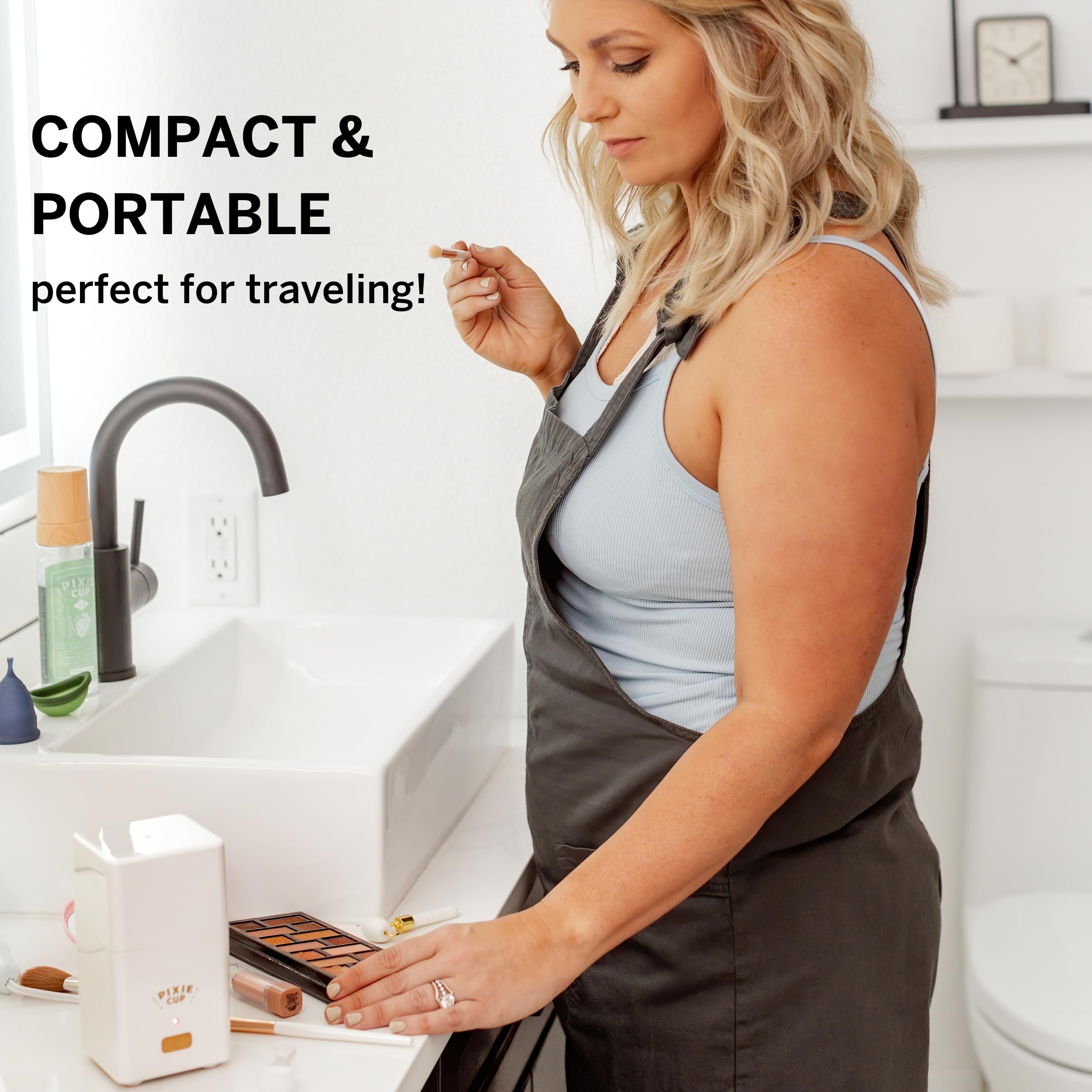 Pixie Menstrual Cup Sterilizer Cleaner Machine - The Only Hinged Lid Steamer & Drying Stand Pixie Cup uk supplements