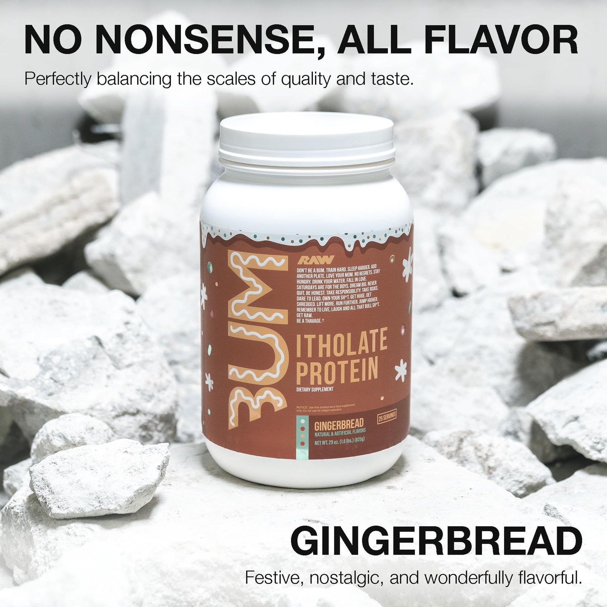RAW Whey Isolate Protein Powder, Gingerbread (CBUM Itholate Protein) - 100% Grass RAW uk supplements