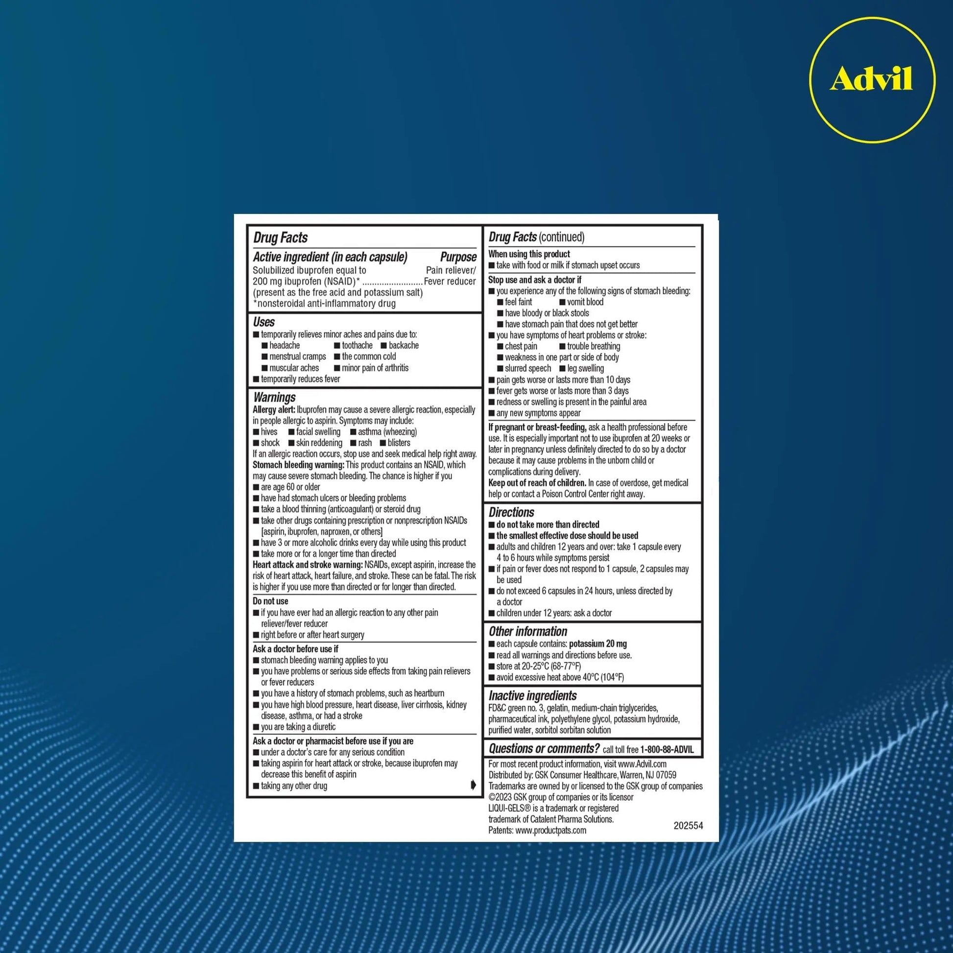 Advil Liqui-Gels Minis Pain Reliever and Fever Reducer, Pain Medicine for Adults with Ibuprofen 200mg for Pain Relief - 80 Liquid Filled Capsules Advil uk supplements