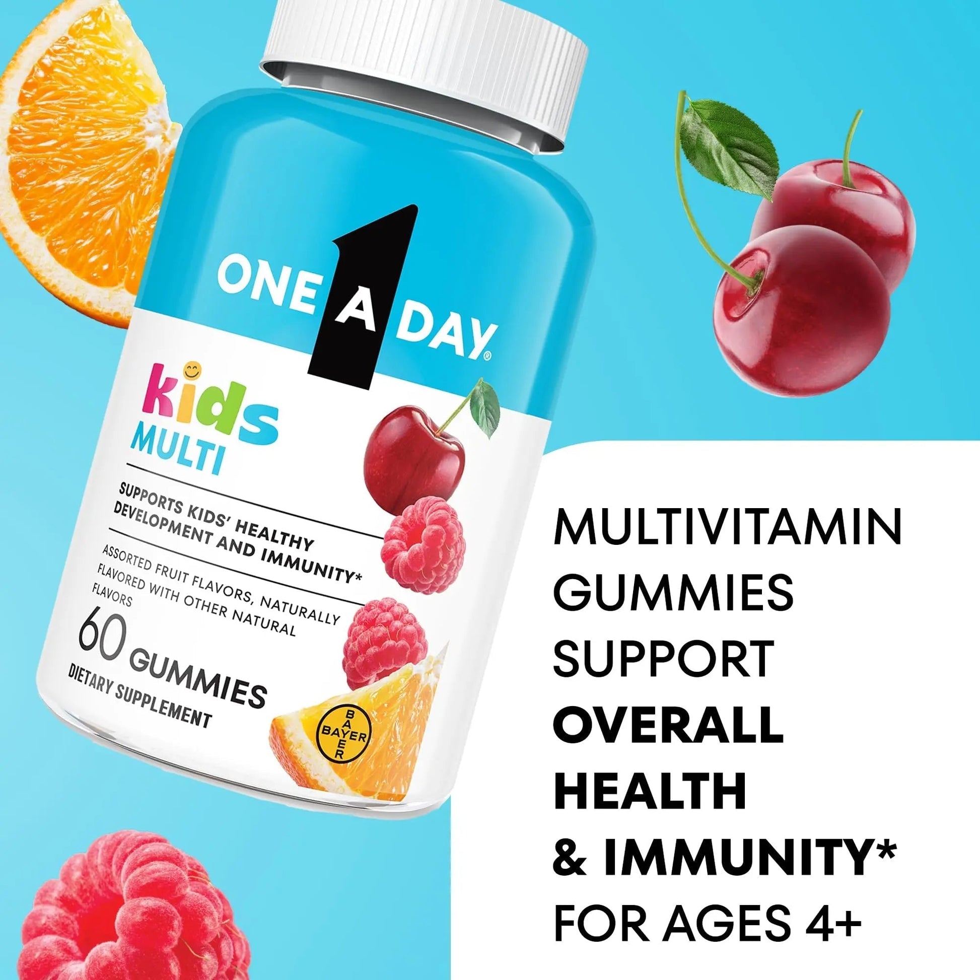 One A Day Kids Multivitamin Gummies, Kids Vitamins with Vitamin C, D, E & Zinc for Immune Support, Childrens Gummy Vitamins ONE A DAY uk supplements