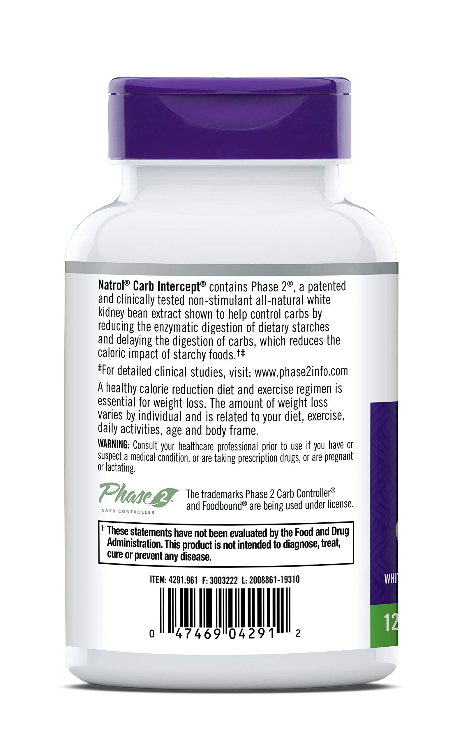 Natrol Carb Intercept Capsules with White Kidney Bean Extract - Controls Carbs, Metabolize Natrol uk supplements