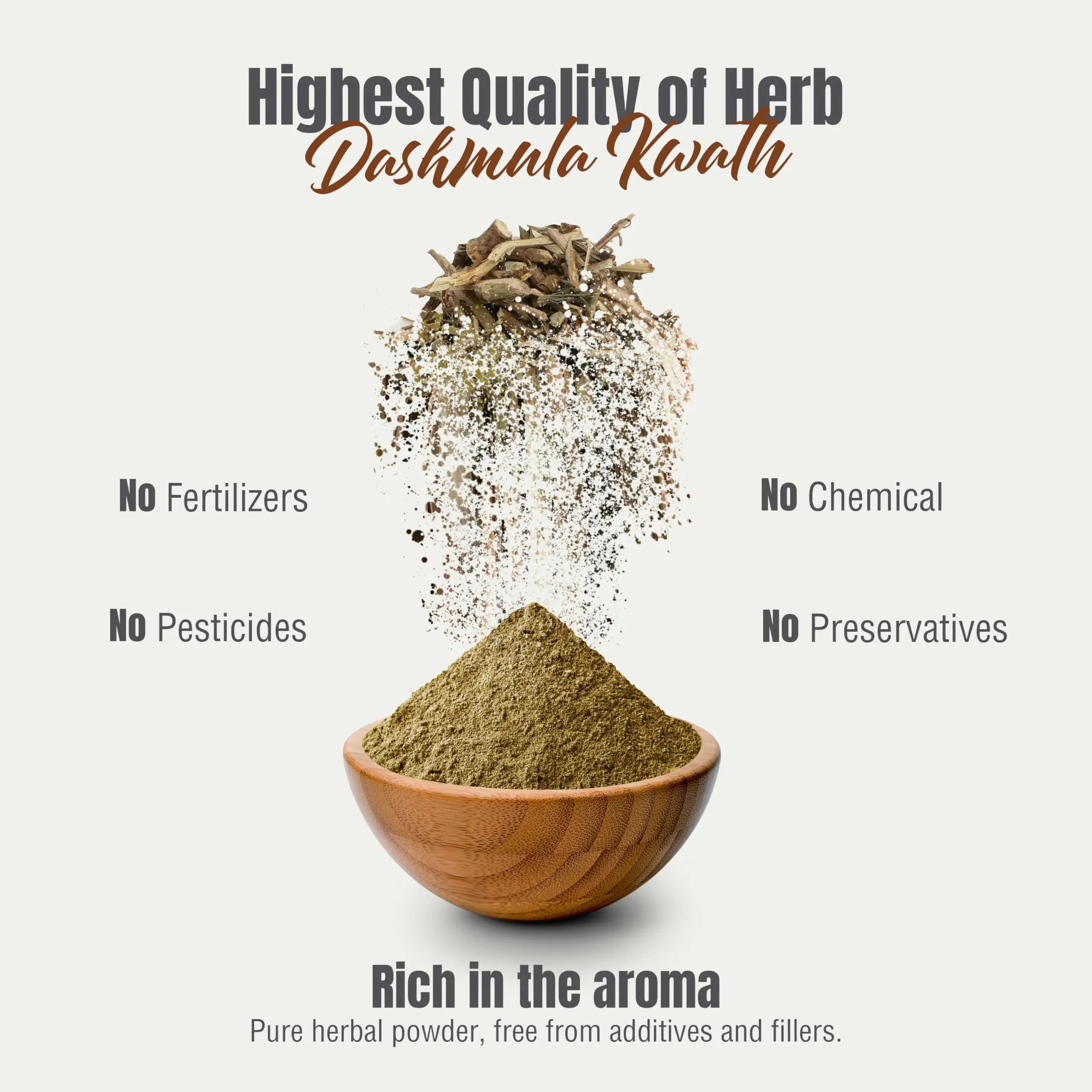 Herbsforever Dashmula Cut and Sifted (Coarse/Kawth) Herbs for Tea - Joint Comfort, Vata Calming, Female Postpartum Cycle & Wellness, Ten Authentic Ayurvedic Roots, Non GMO, Vegan 454g,1 lbs,Dashmool Herbsforever uk supplements