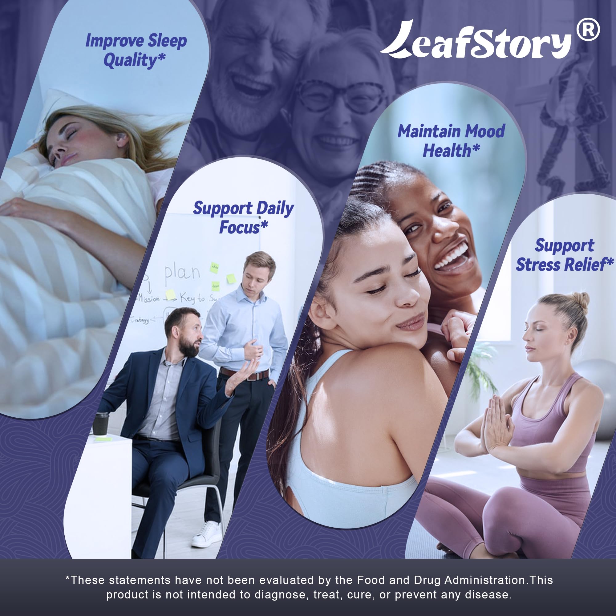 LeafStory Nootropic Brain Supplements for Memory and Focus, Cognitive Function for Mental Health & Clarity, Vitamin B6 B12, Folate & Dihydromyricetin, 60 Capsules LeafStory uk supplements