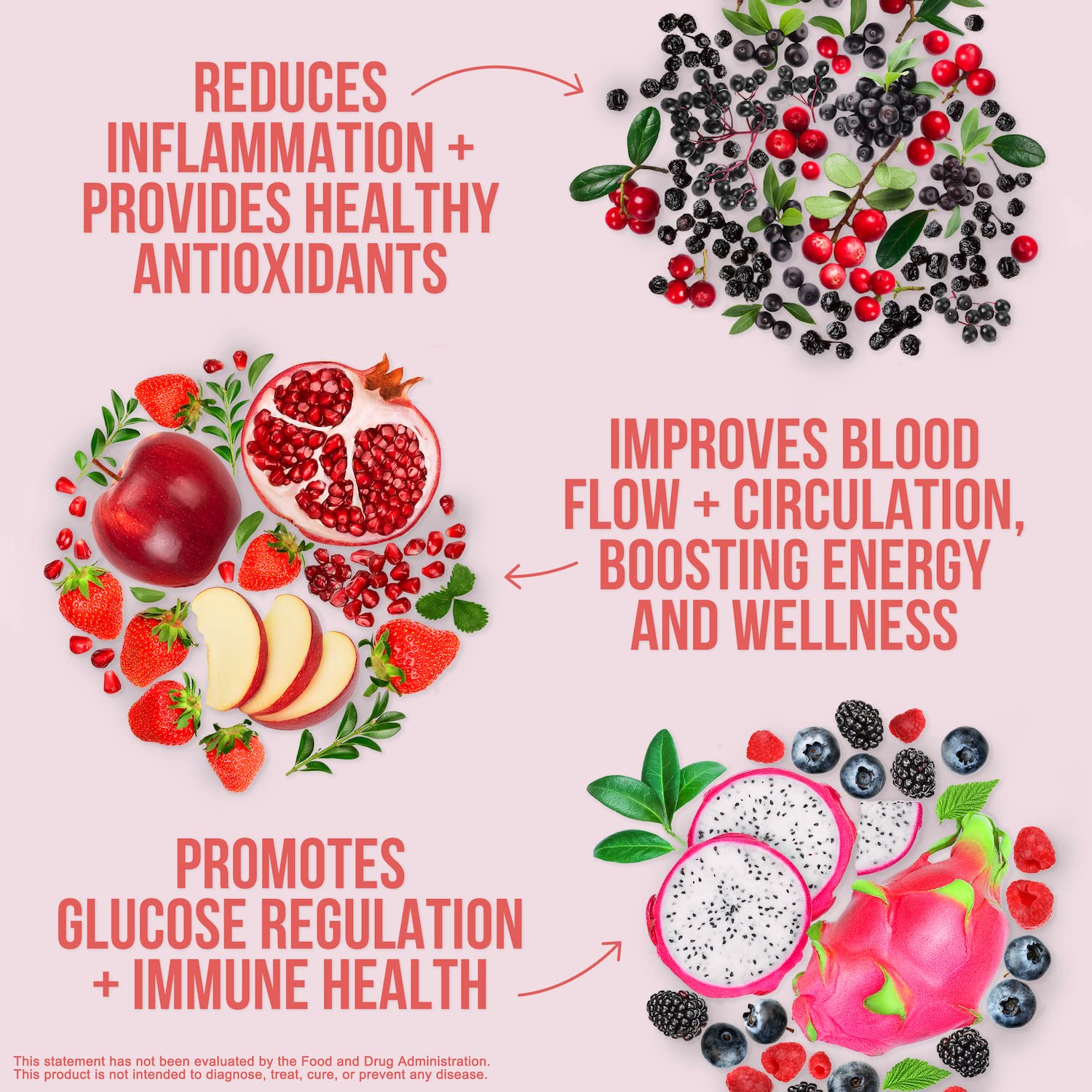 NAKED Reds Superfood Powder - Healthy, Energizing Polyphenol Fruit Powder Mix, No Fillers, No Additives, Vegan, Non-GMO, Gluten Free - 28 Servings NAKED uk supplements