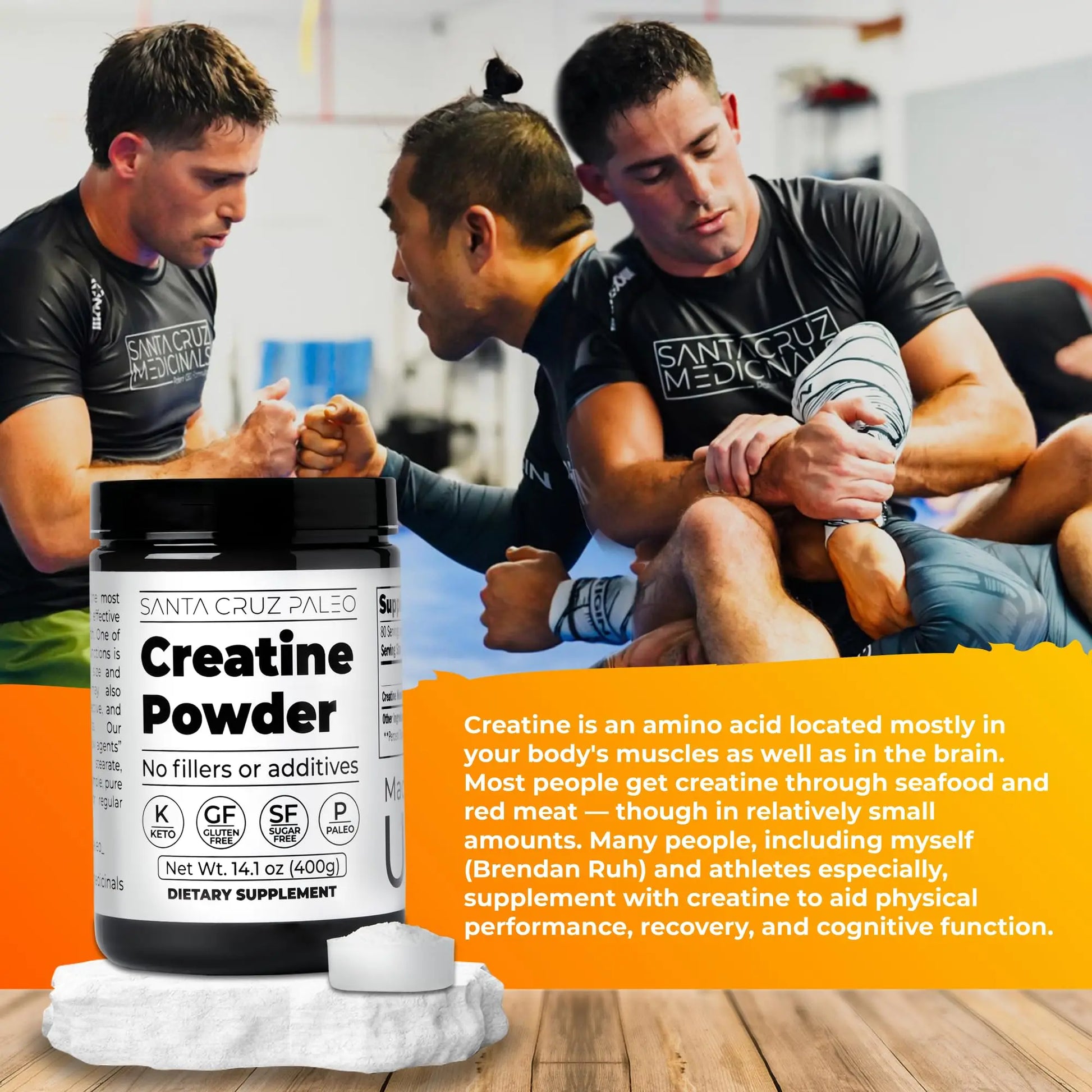 Santa Cruz Paleo, Creatine Monohydrate Powder Micronized, Unflavored Pre Workout and Muscle Support Supplement, Gluten Free Keto, Mix with Water or Shakes Santa Cruz Paleo uk supplements