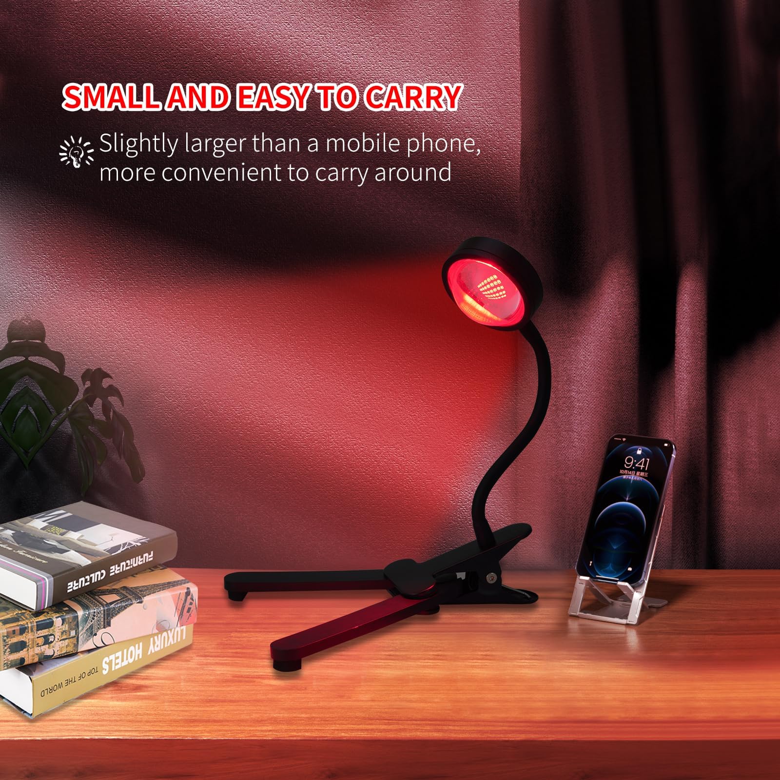 WTINTELL Red Light Therapy for Face, 660nm LED Red Light Therapy Light with Clip, Suitable WTINTELL uk supplements