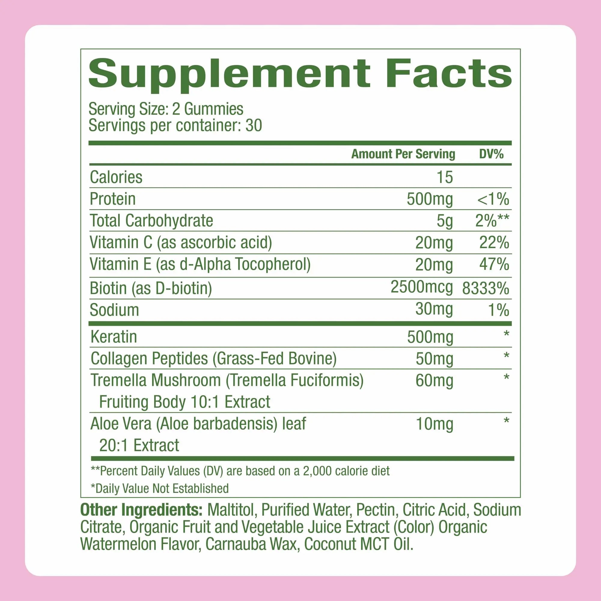 Plant People WonderBeauty Hair, Skin & Nails Rejuvenation Gummies with Tremella Mushroom, Marine Collagen Peptides Plant People uk supplements
