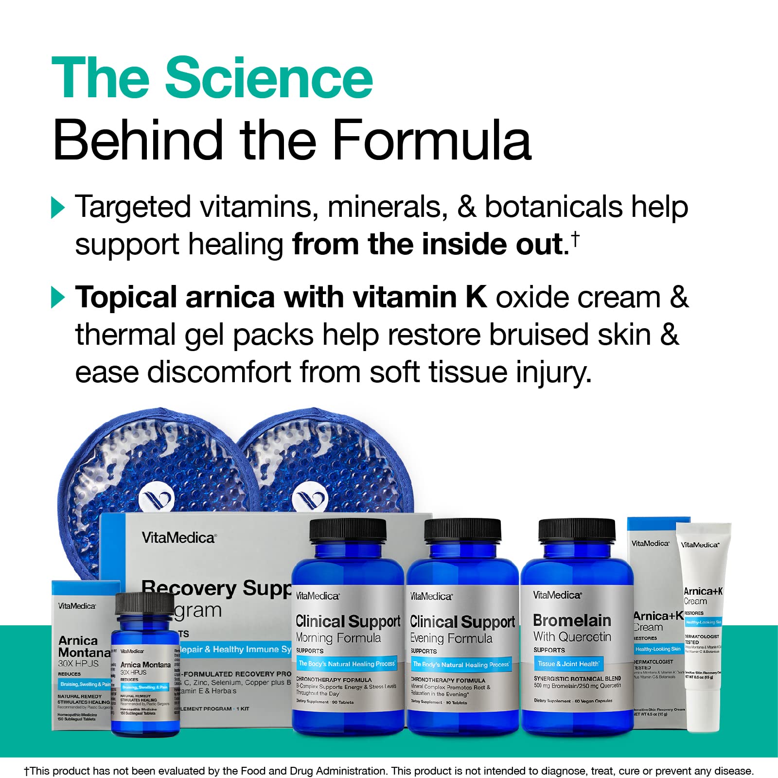 VitaMedica | Ultimate Recovery Bundle | Surgery Prep | Wound Healing | Supplements | Arnica K Oxide Cream | Hot Cold Packs | 30 Day Supply | Arnica Montana | Bromelain | Vitamin A | B Complex VitaMedica uk supplements